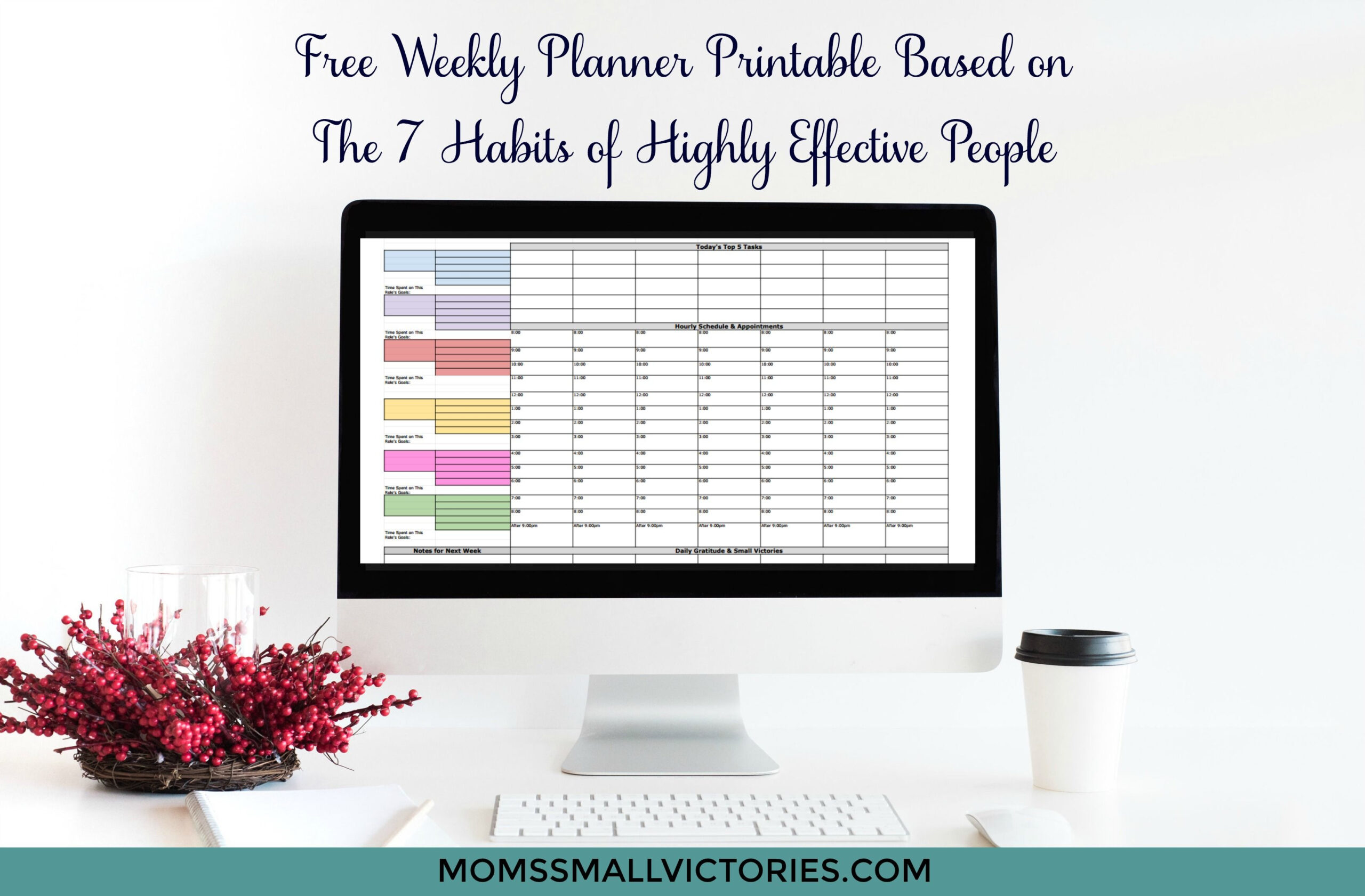 Free Weekly Planner Based On The 7 Habits Of Highly