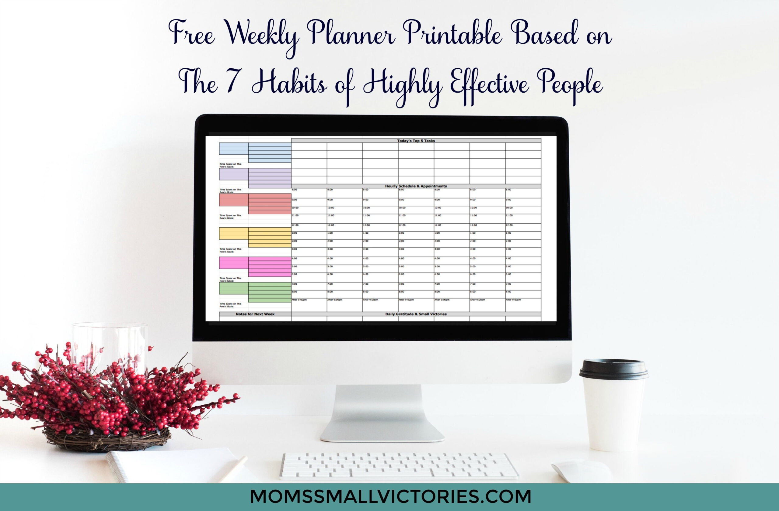 7 Habits Of Highly Effective People Weekly Planner Template | Calendar ...