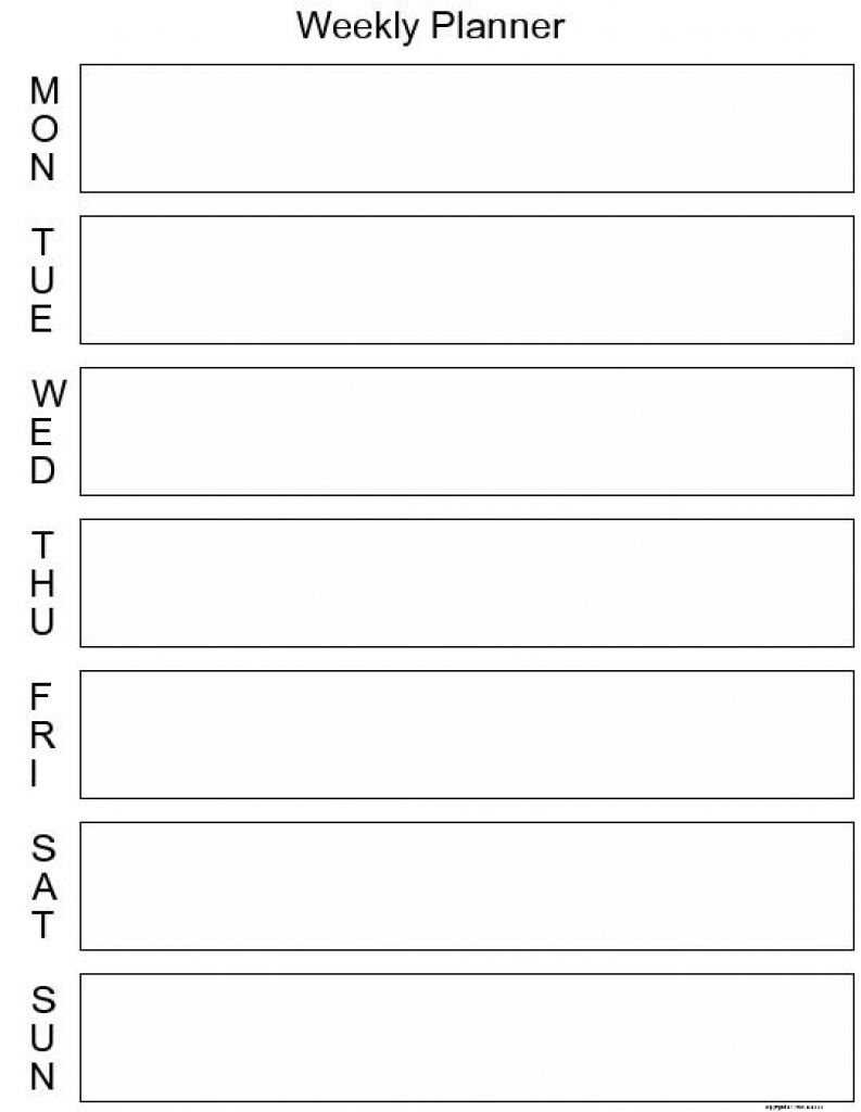 Get Blank 7 Day Week Calendar ⋆ The Best Printable Calendar