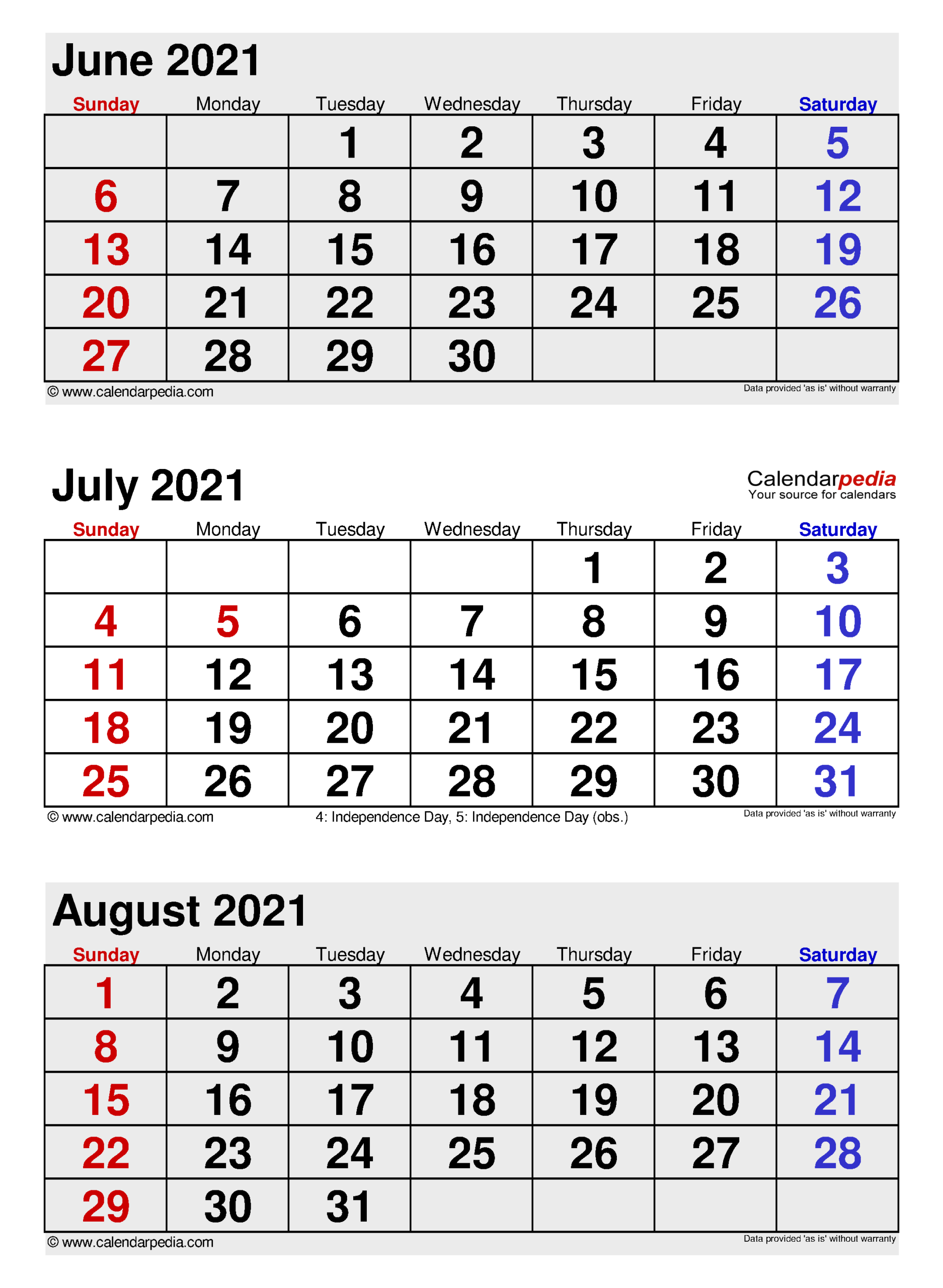 July 2021 Calendar | Templates For Word Excel And Pdf
