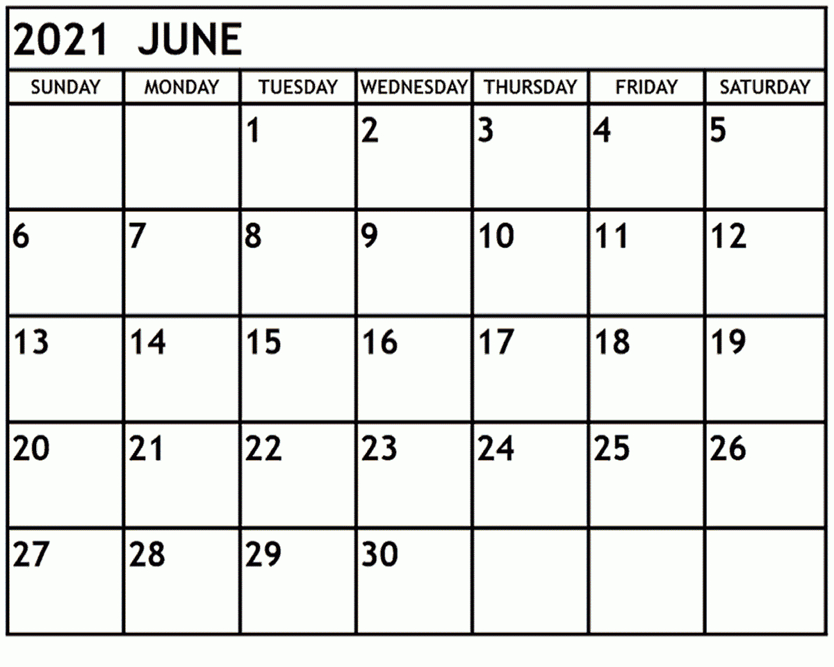 June 2021 Calendar Free Word Template |Calendarness | Medium