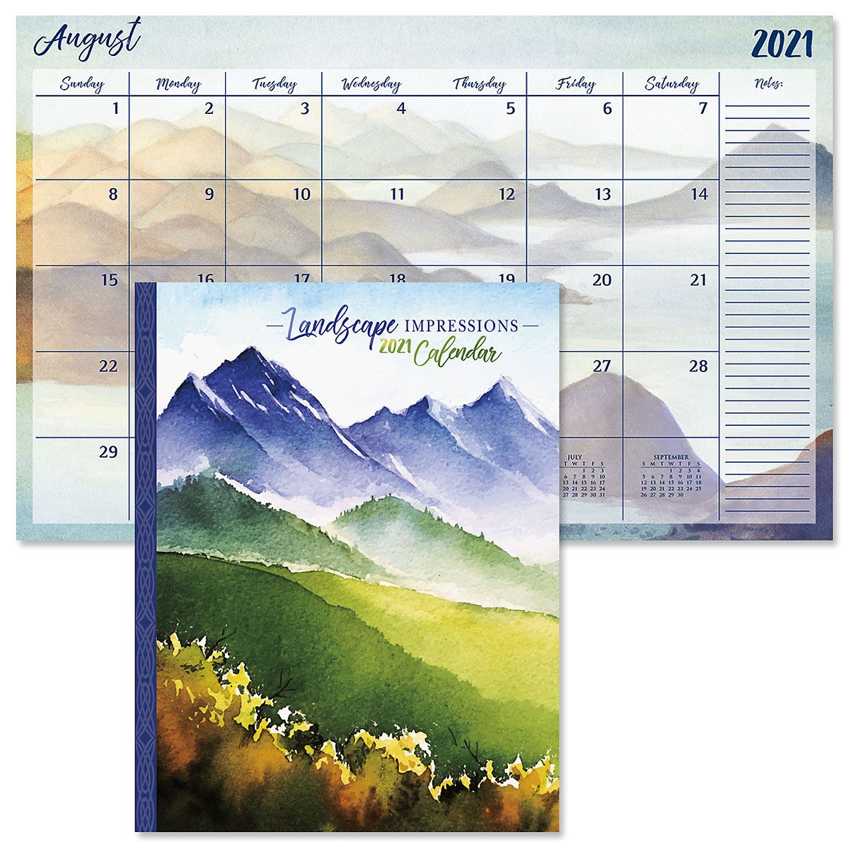 Landscape Impressions Desk Calendar 2021