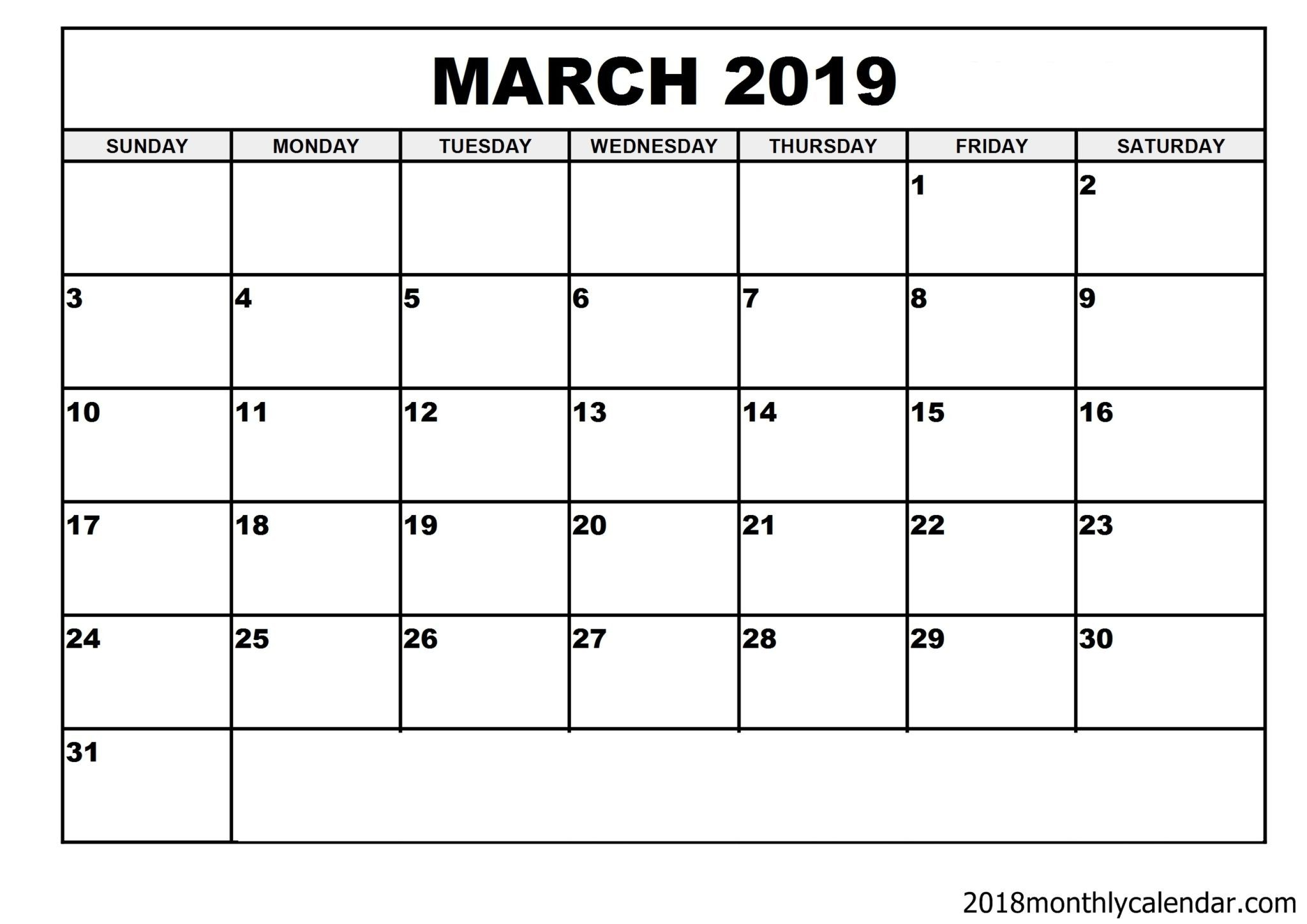 Editable Calendar Template