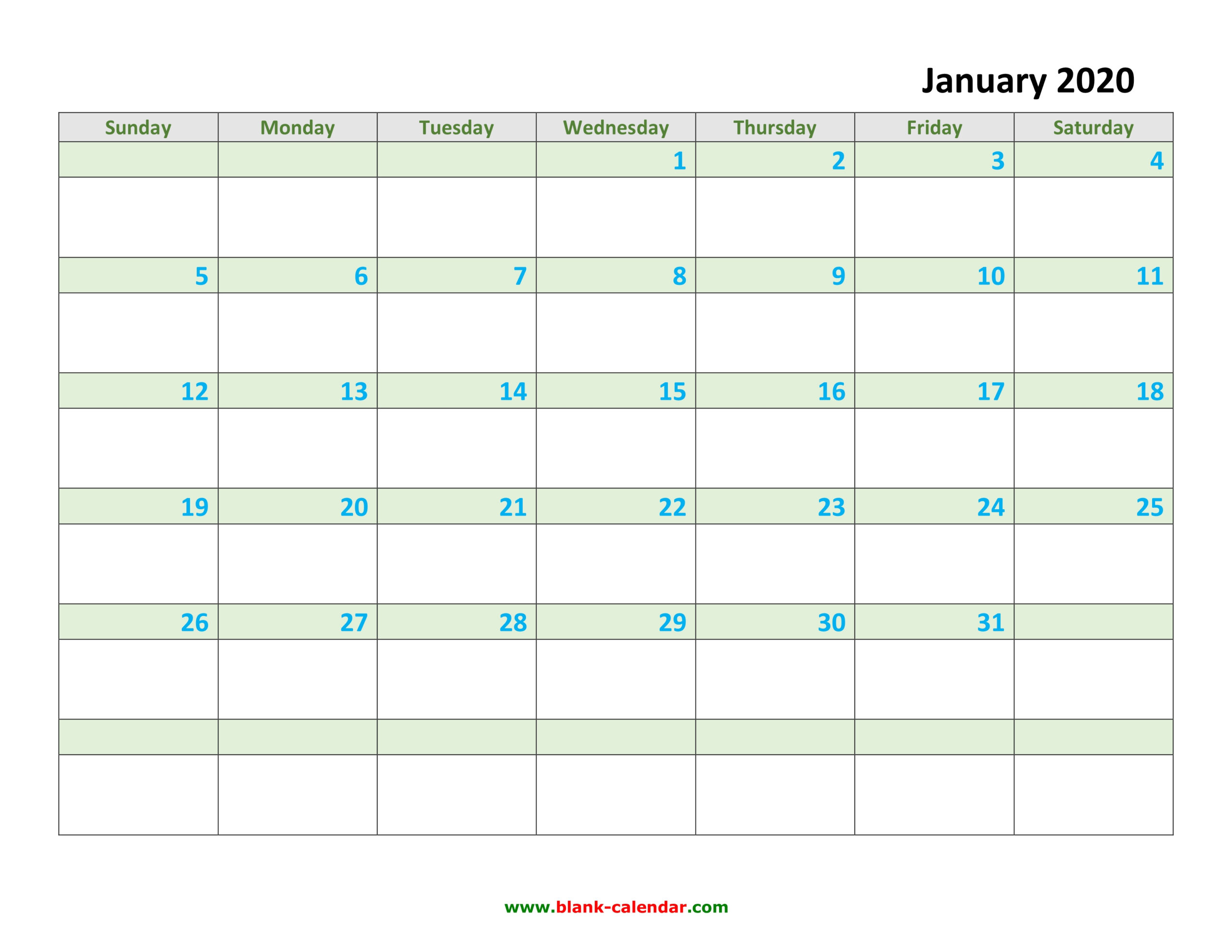 Monthly Calendar 2020 | Free Download Editable And Printable