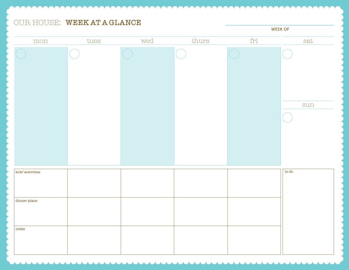 Pinshuggar Mcsweetie On Printables | Weekly Calendar