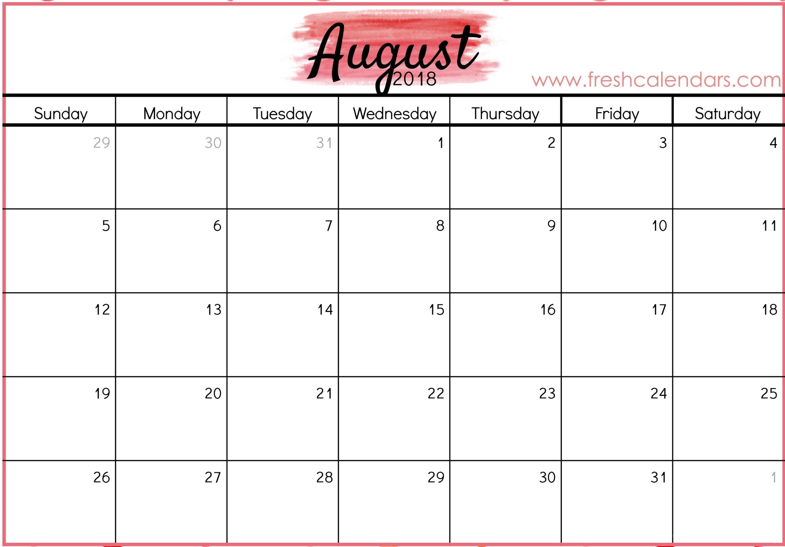 Printable Calendar With Specific Dates