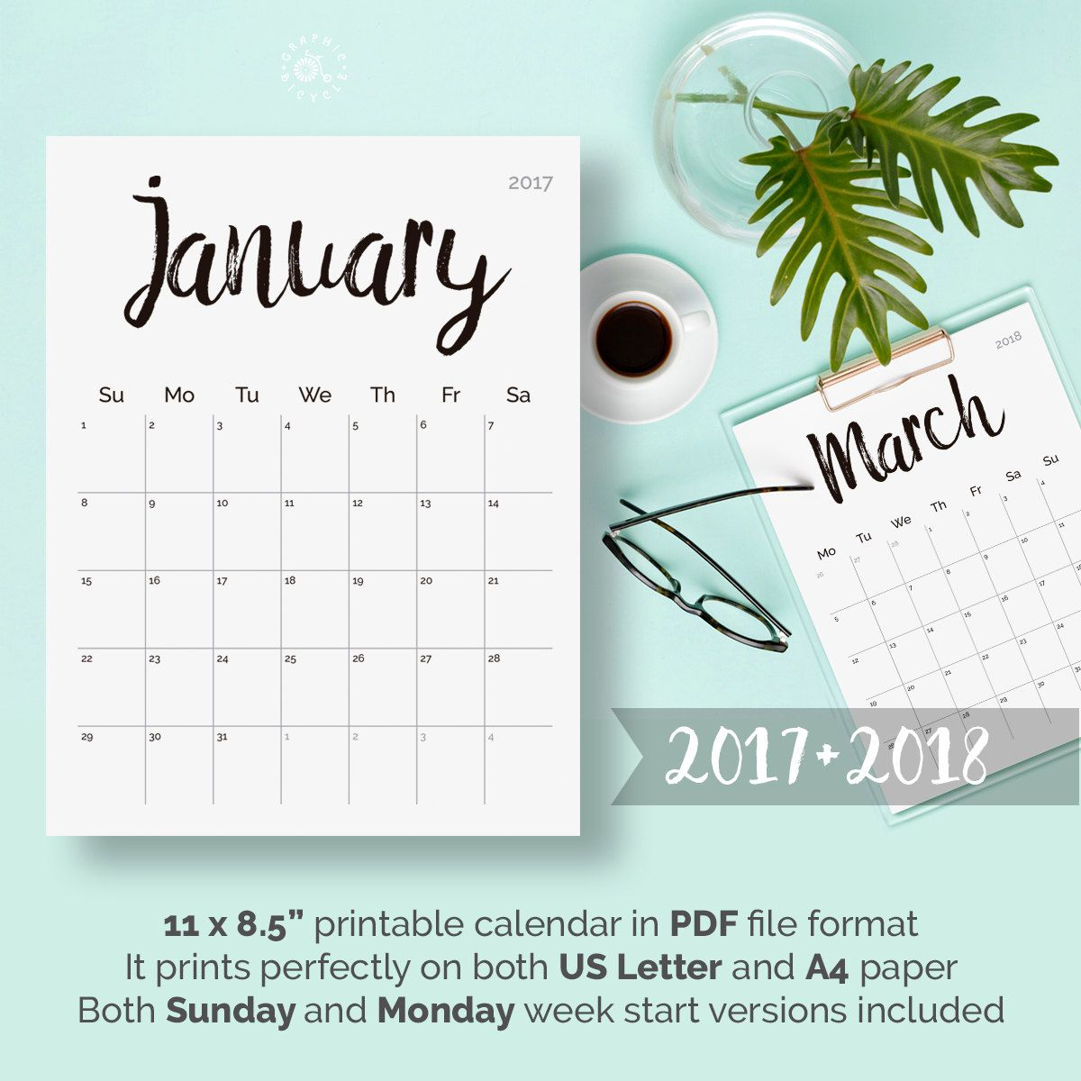 Printable Calendar 2020 2021 Desk Calendar Pdf Download