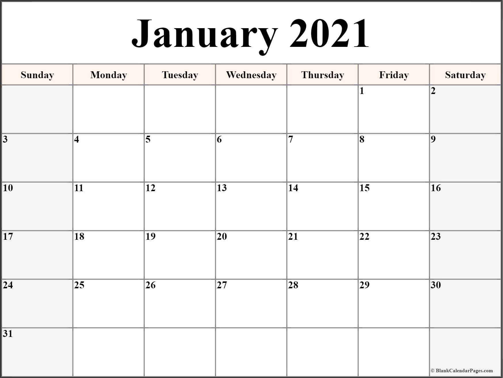 Printable Calendar 2021 Fillable | Free Printable Calendar