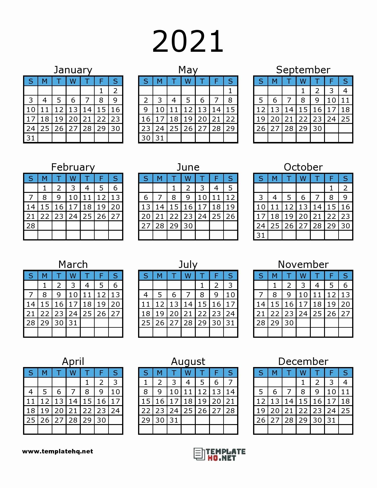 Printable Calendar 2021 In 2020 | Calendar Printables 2021