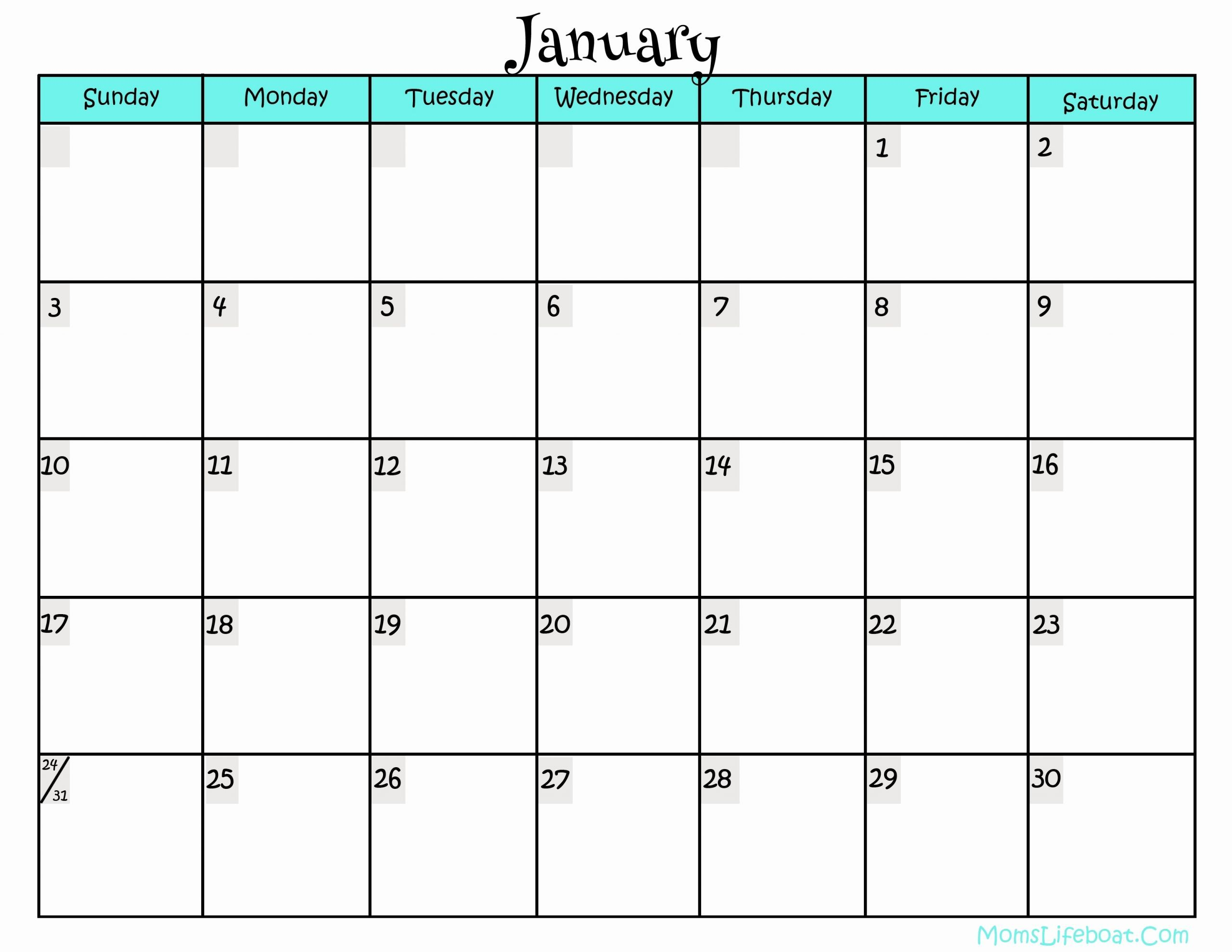 Printable Calendar You Can Type On In 2020 | Blank Monthly