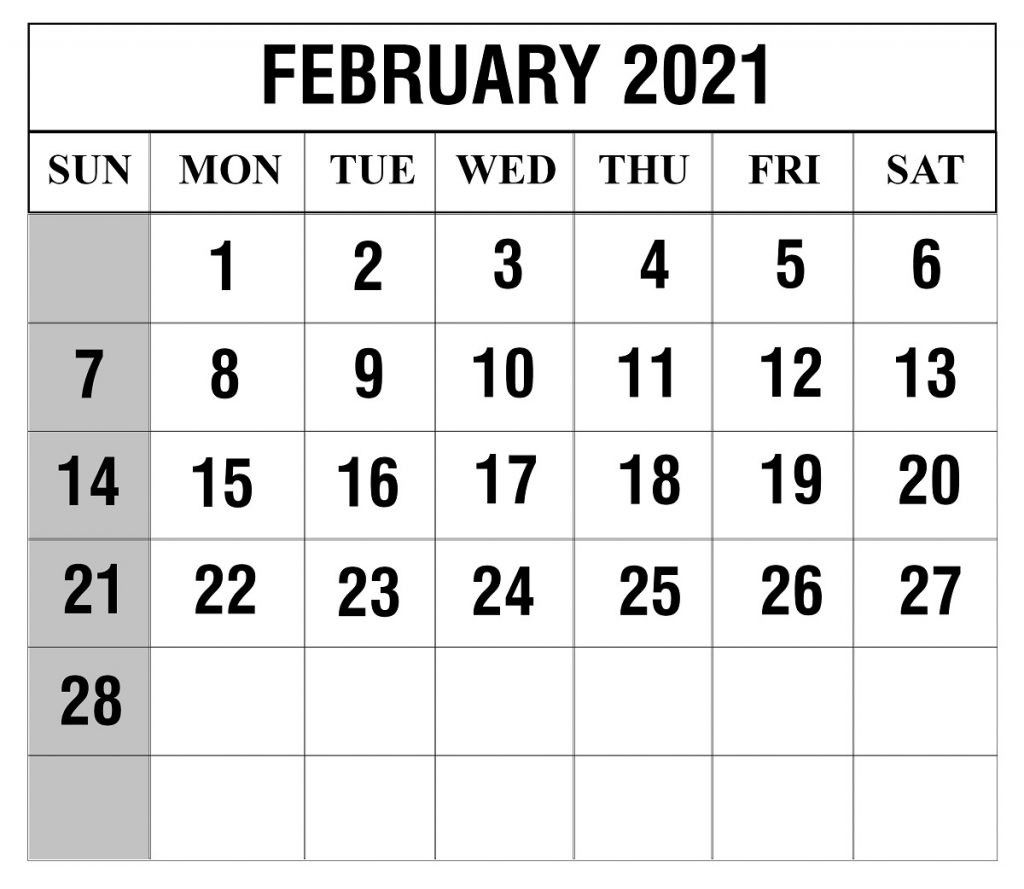Printable February 2021 Calendar Us In 2020 | Calendar