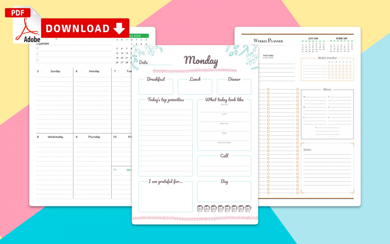 weekly agenda template