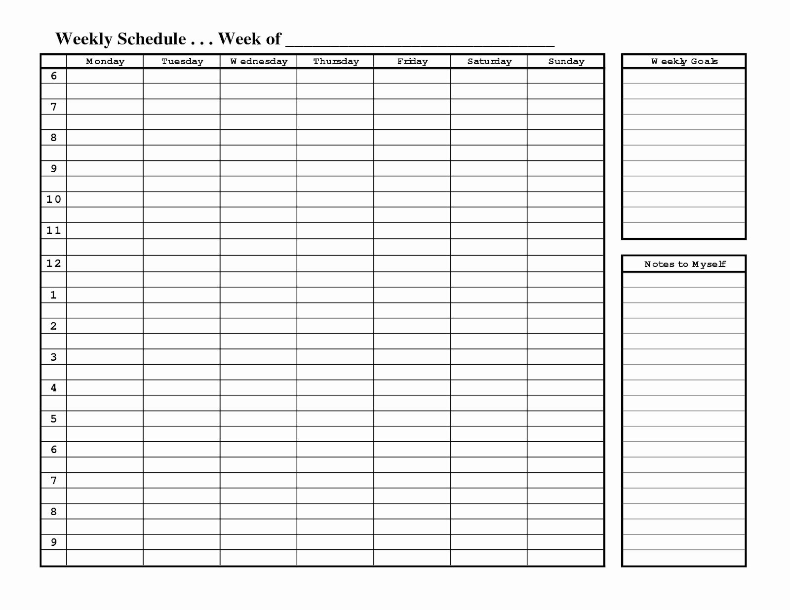 Printable Weekly Schedule Template Lovely Book Review Of The