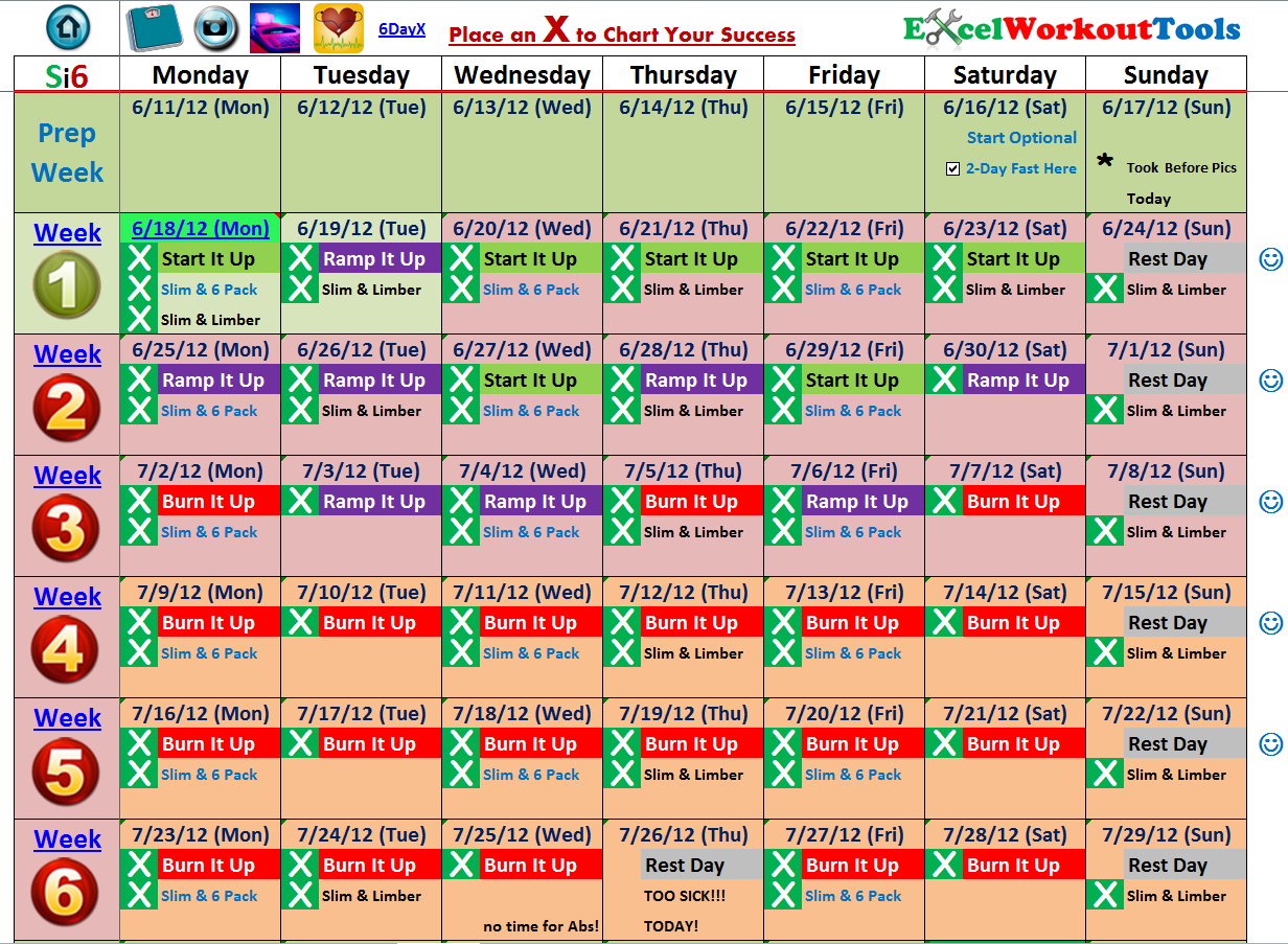 Slim In 6 « Excel Workout Tools | Slim In 6 Fitness Tools
