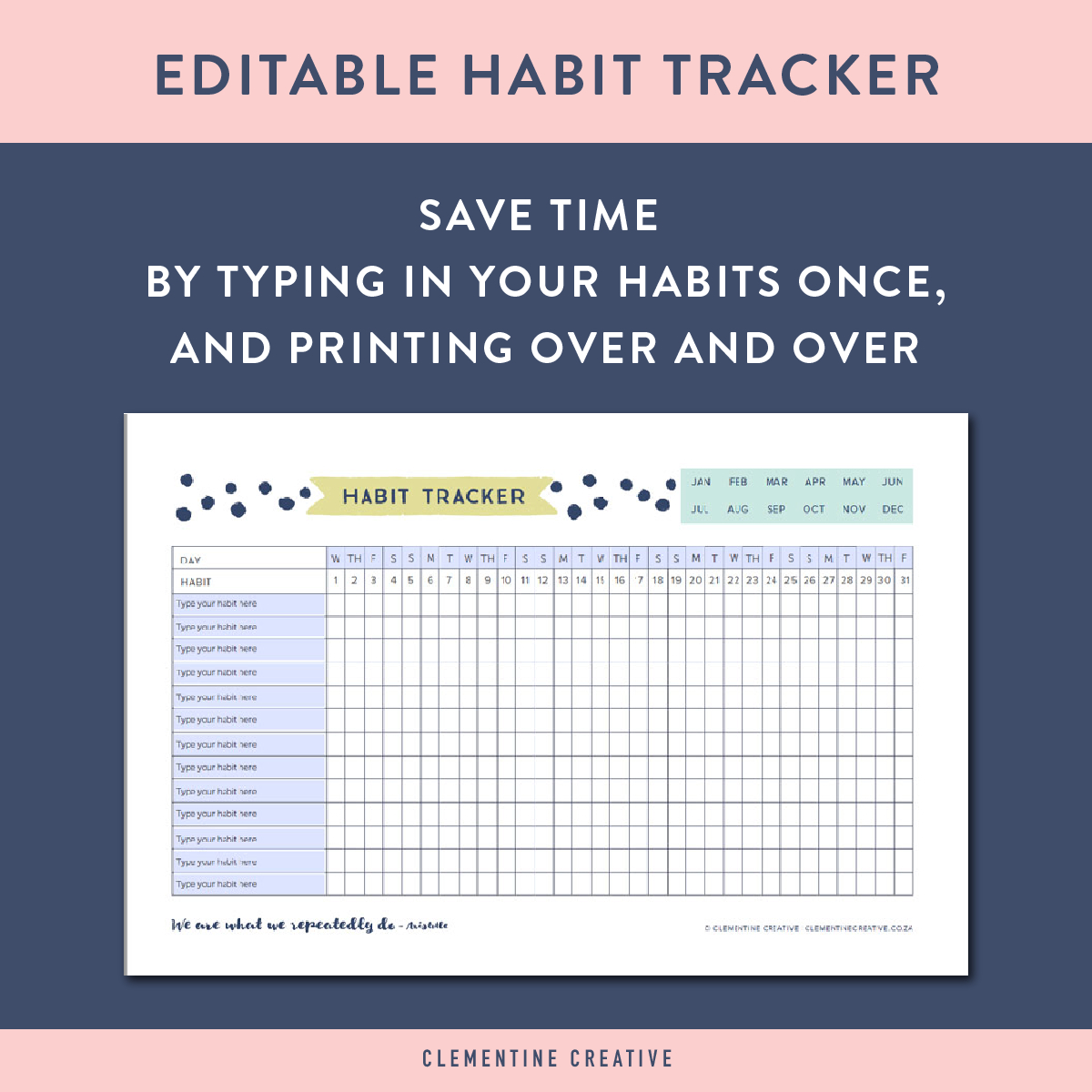 This Free Printable Habit Tracker Will Help You Reach Your Goals