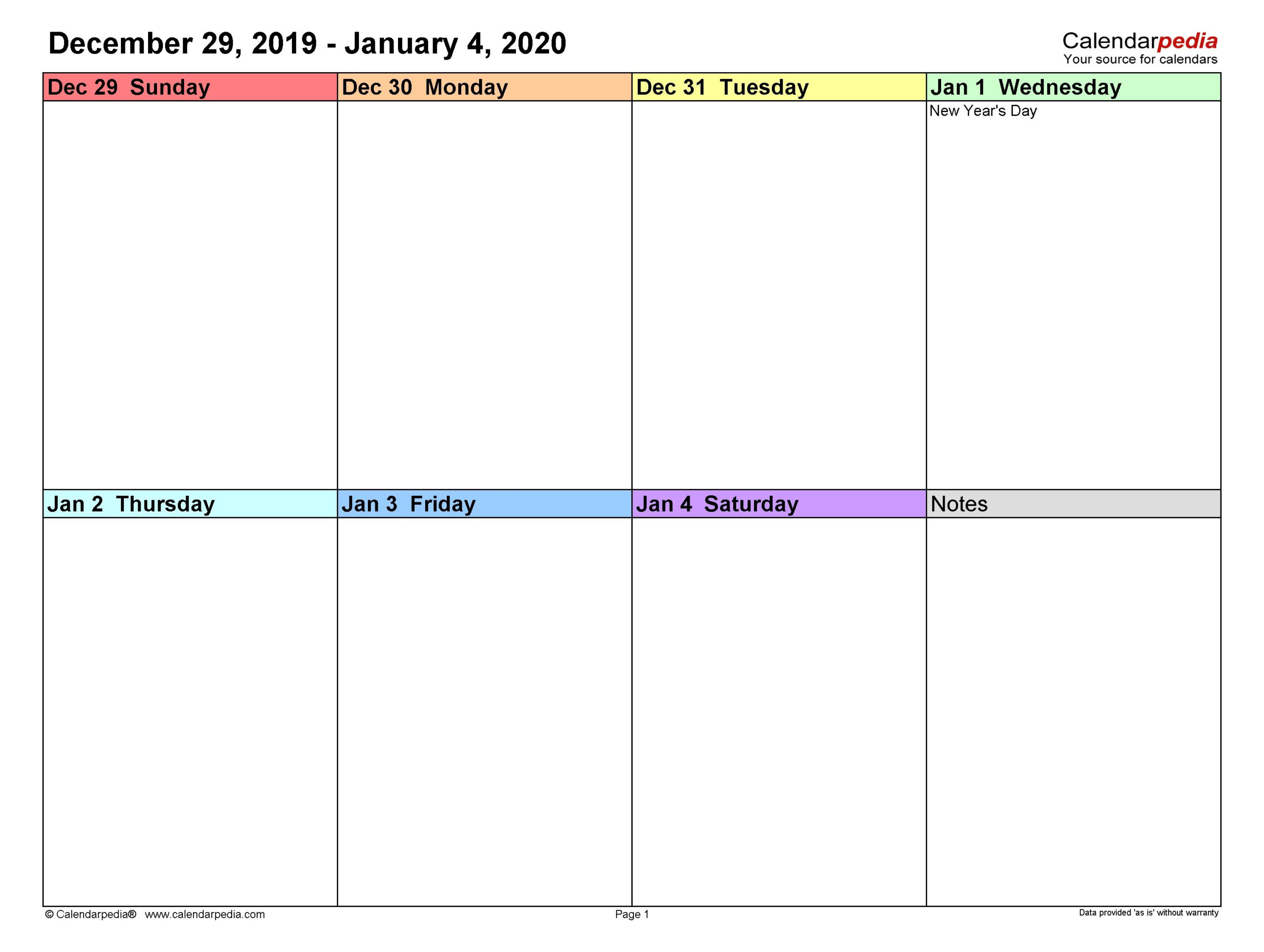 Universal Blank 2 Week Calendar In 2020 | Free Calendar