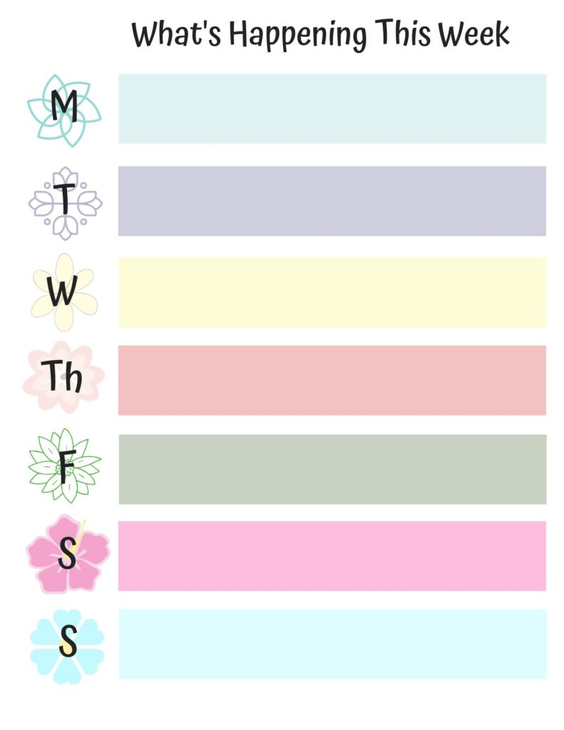 Free Week At A Glance Template Calendar Printables Free Templates