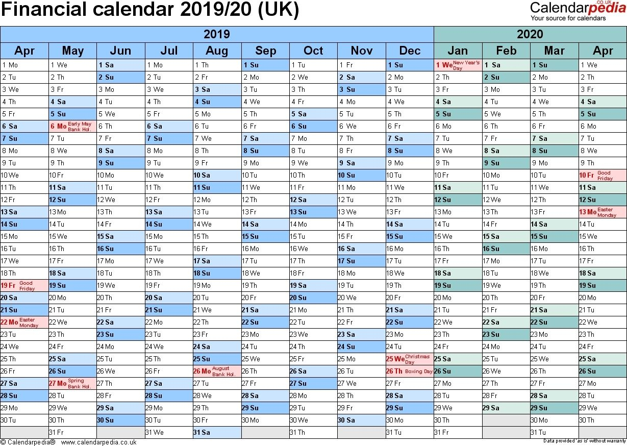 Week Numbers For Financial Year 2019 In 2020 | Calendar With