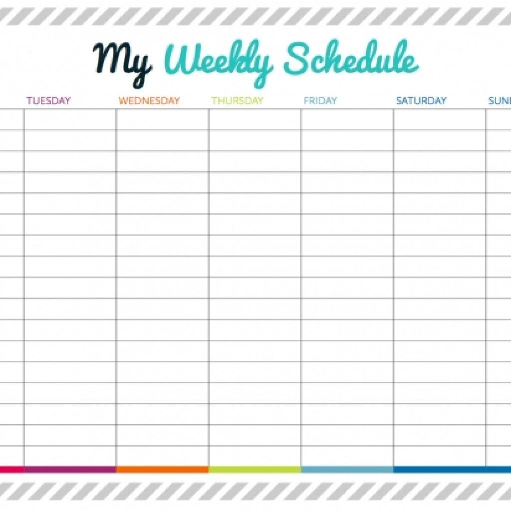 Printable Weekly Calendar Template With Time Slots