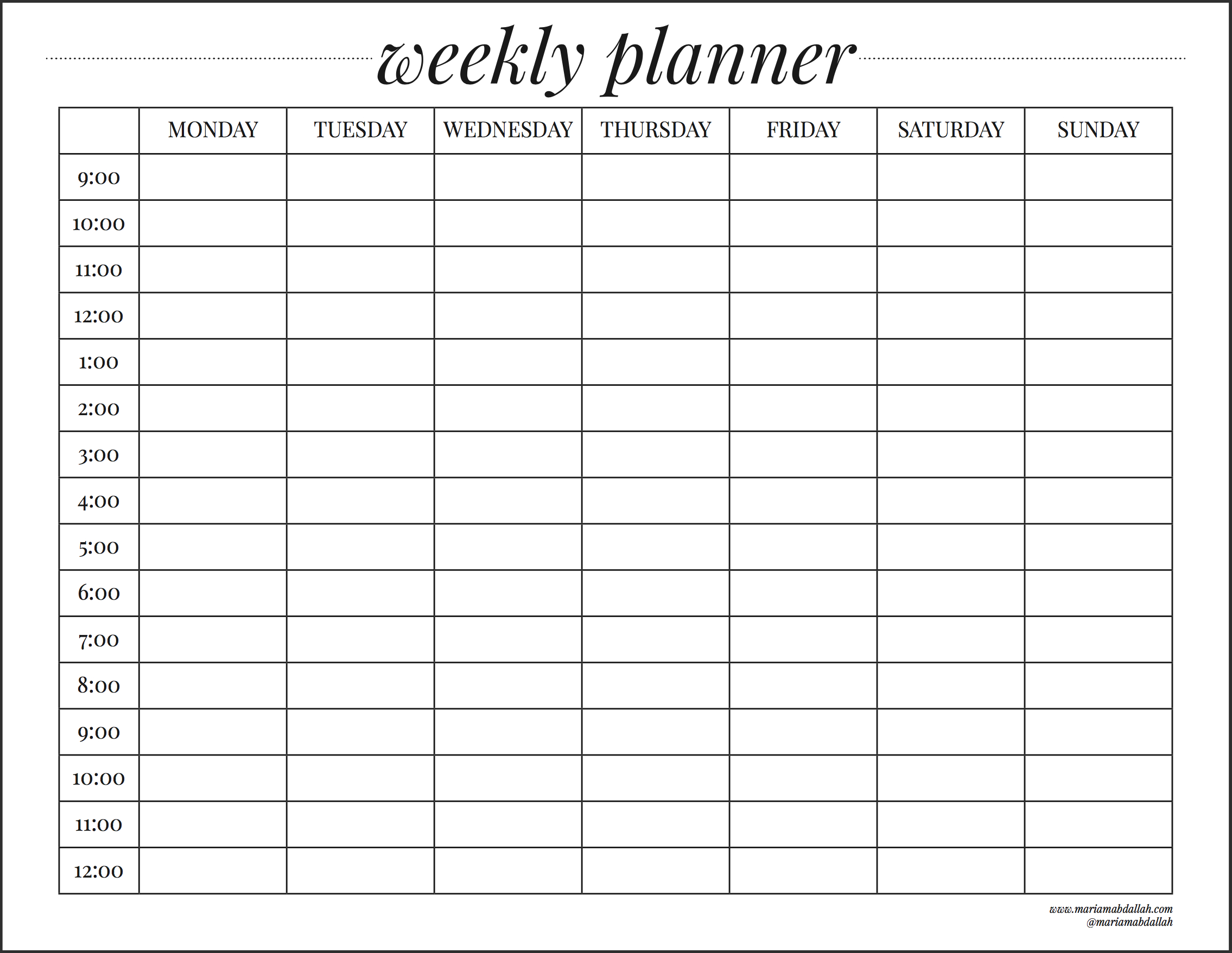 Weekly Planner! Get Organized! | Weekly Planner Free