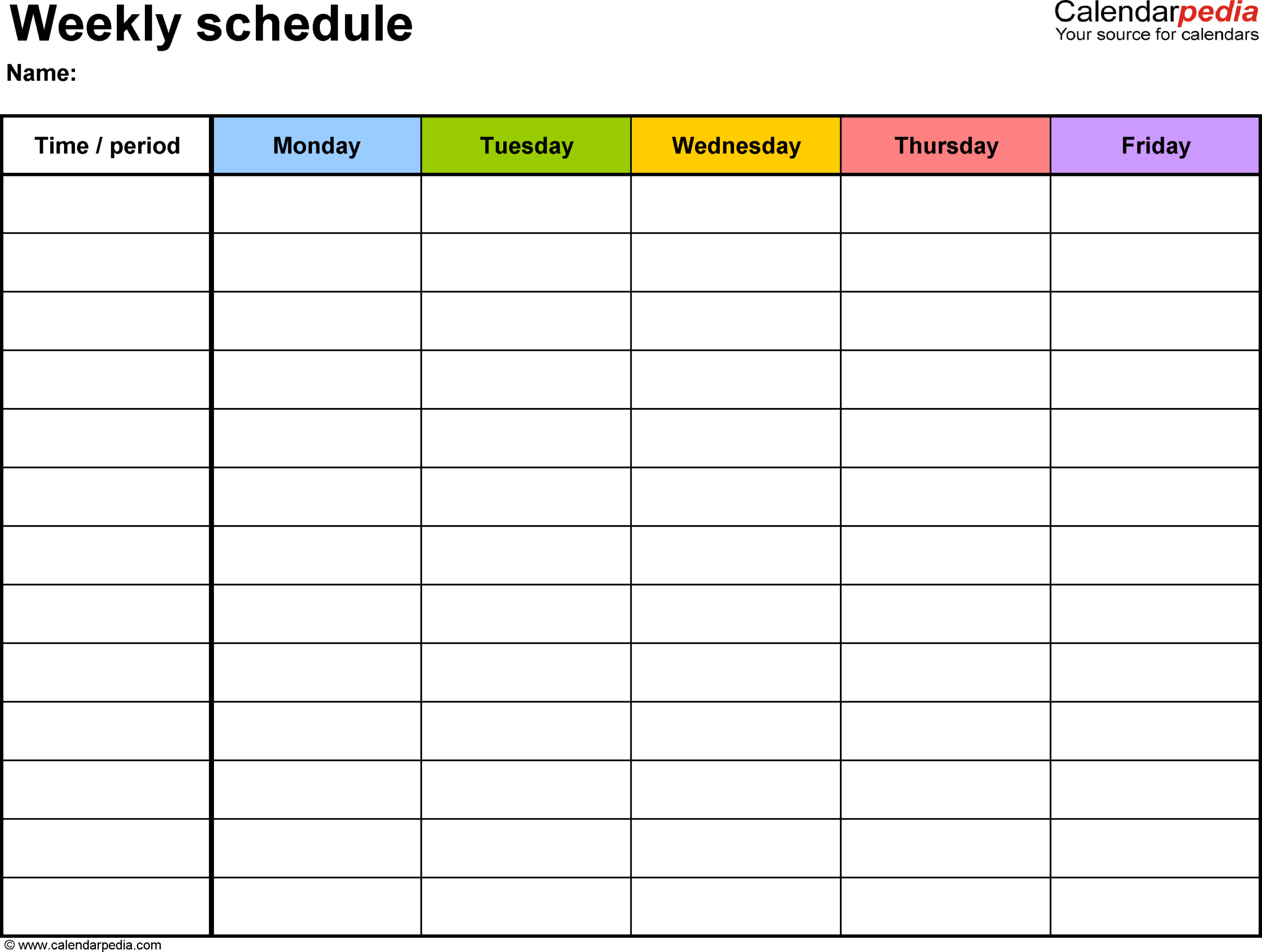 1 Week Calendar Fillable Printable Calendar Printables Free Templates