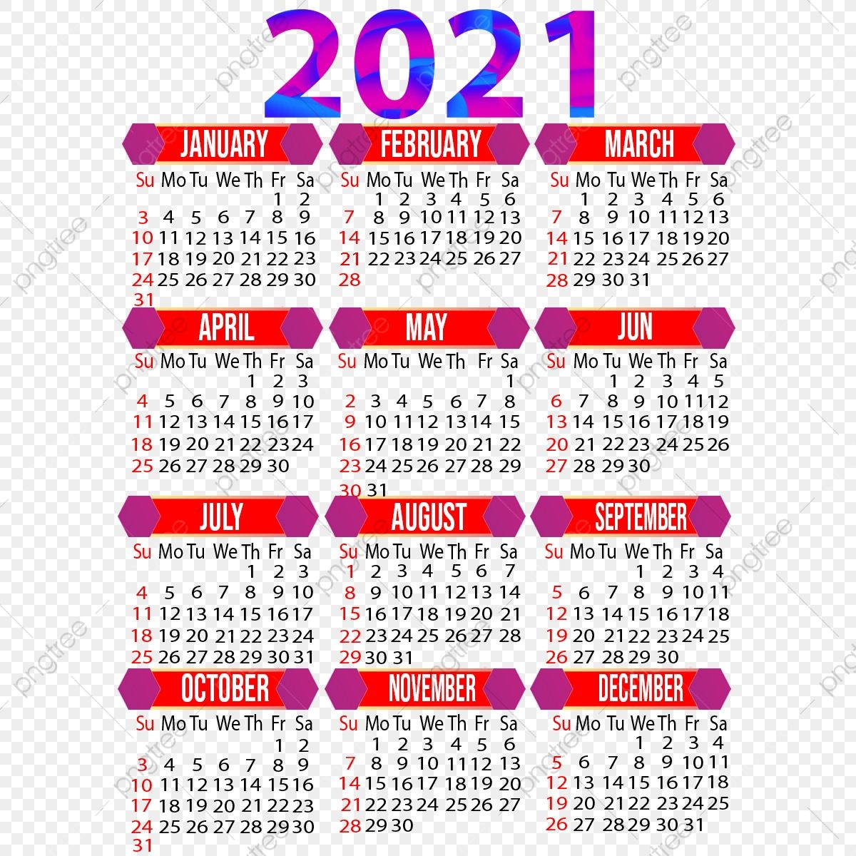 Year 2021 Creative Calendar Design 2021 2021 Calendar