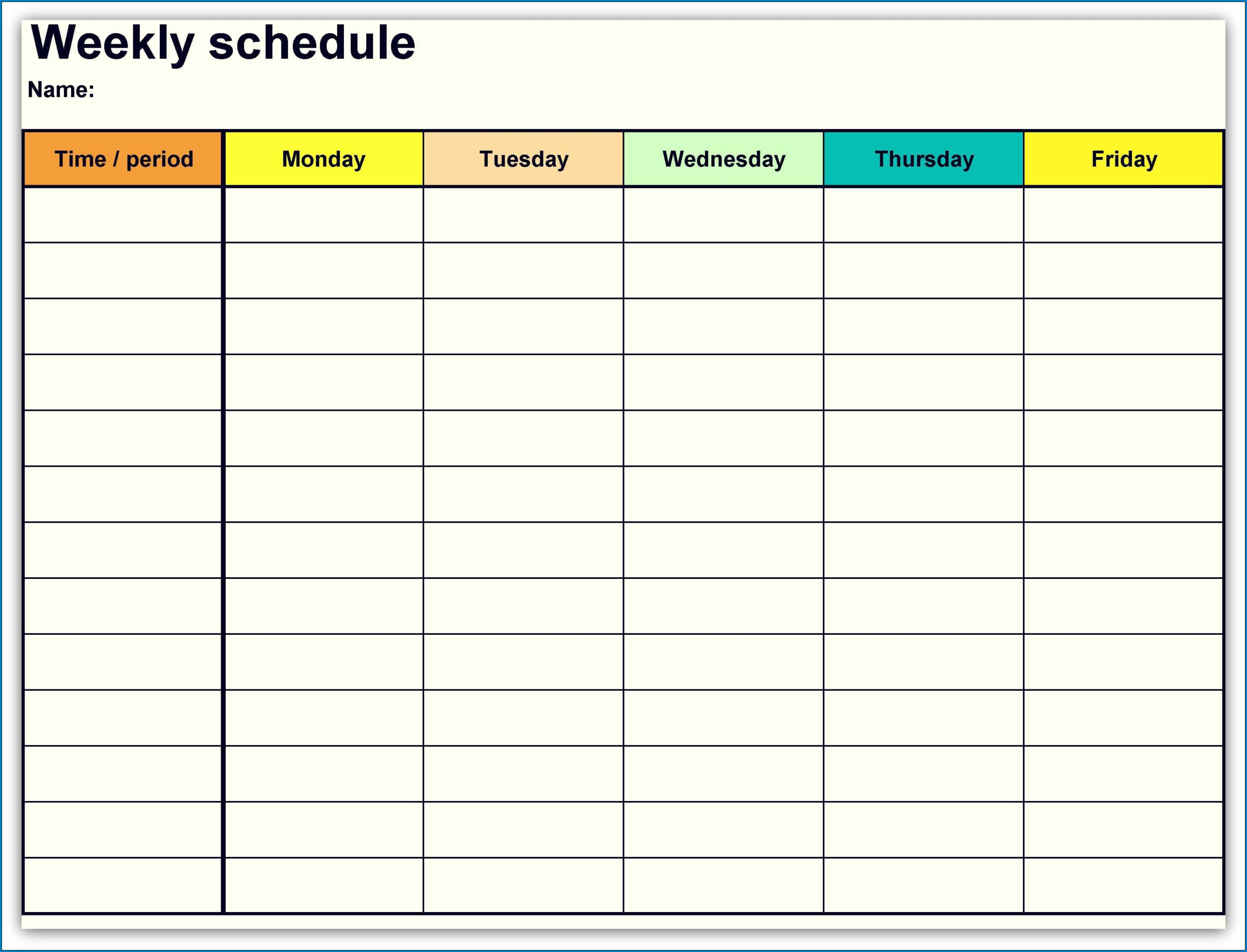 1 Week Calendar Fillable Printable | Calendar Printables