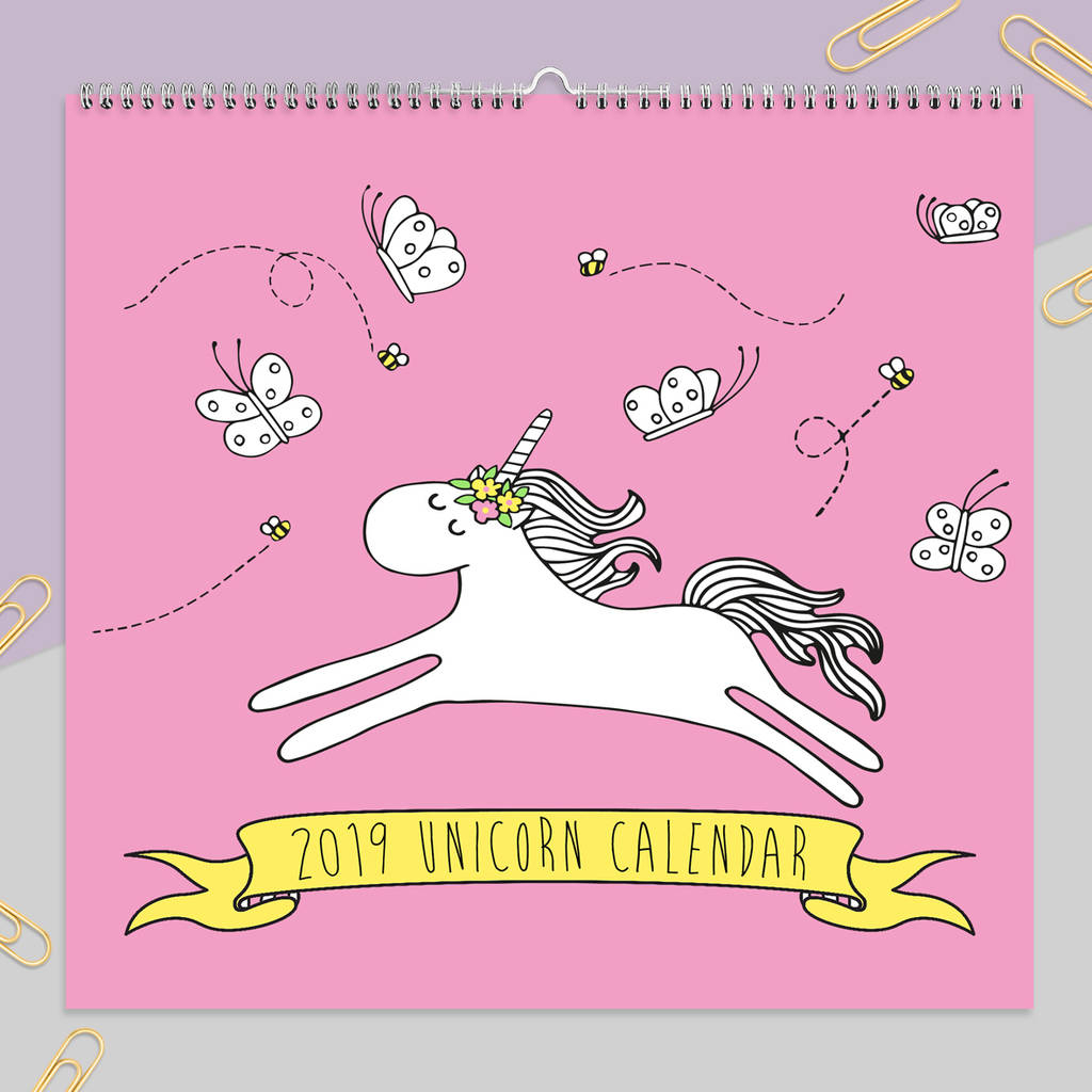 2019 Unicorn Calendarneon Magpie | Notonthehighstreet