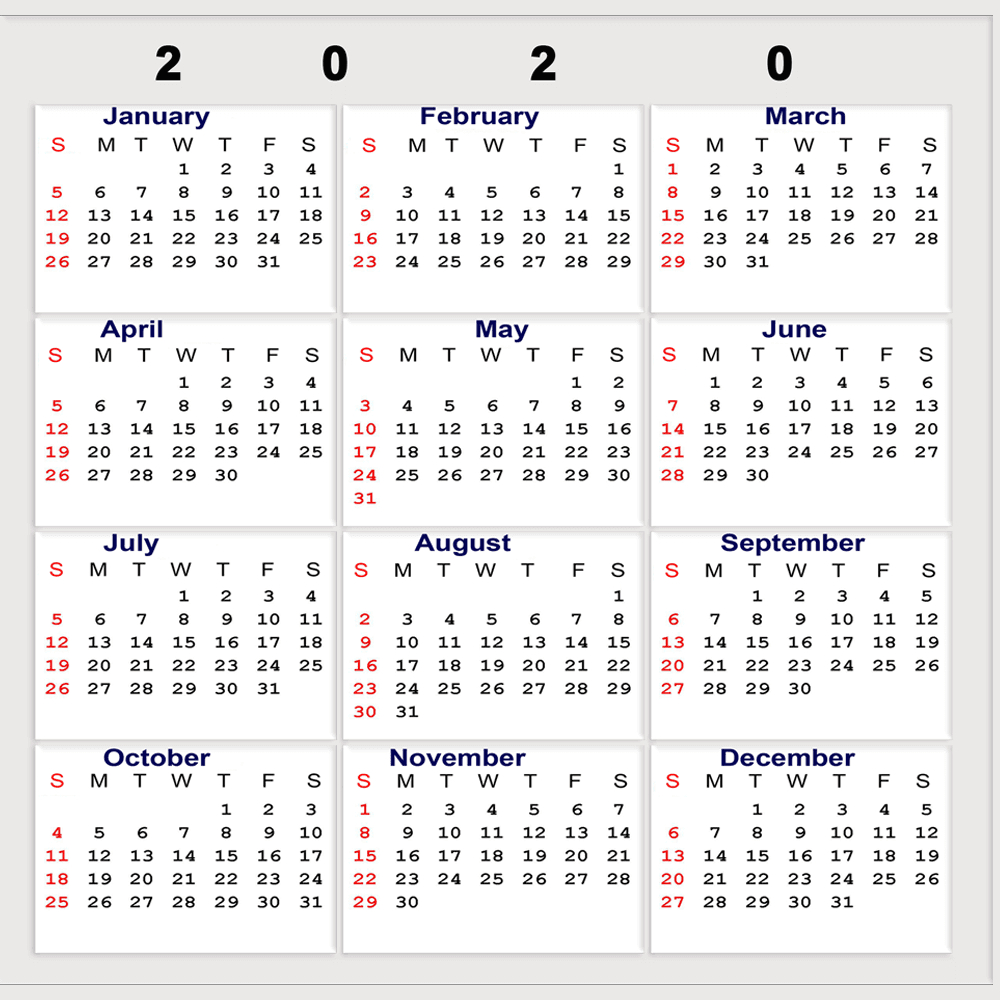 2020 Calendar With Week Numbers Uk | Free Printable Calendar