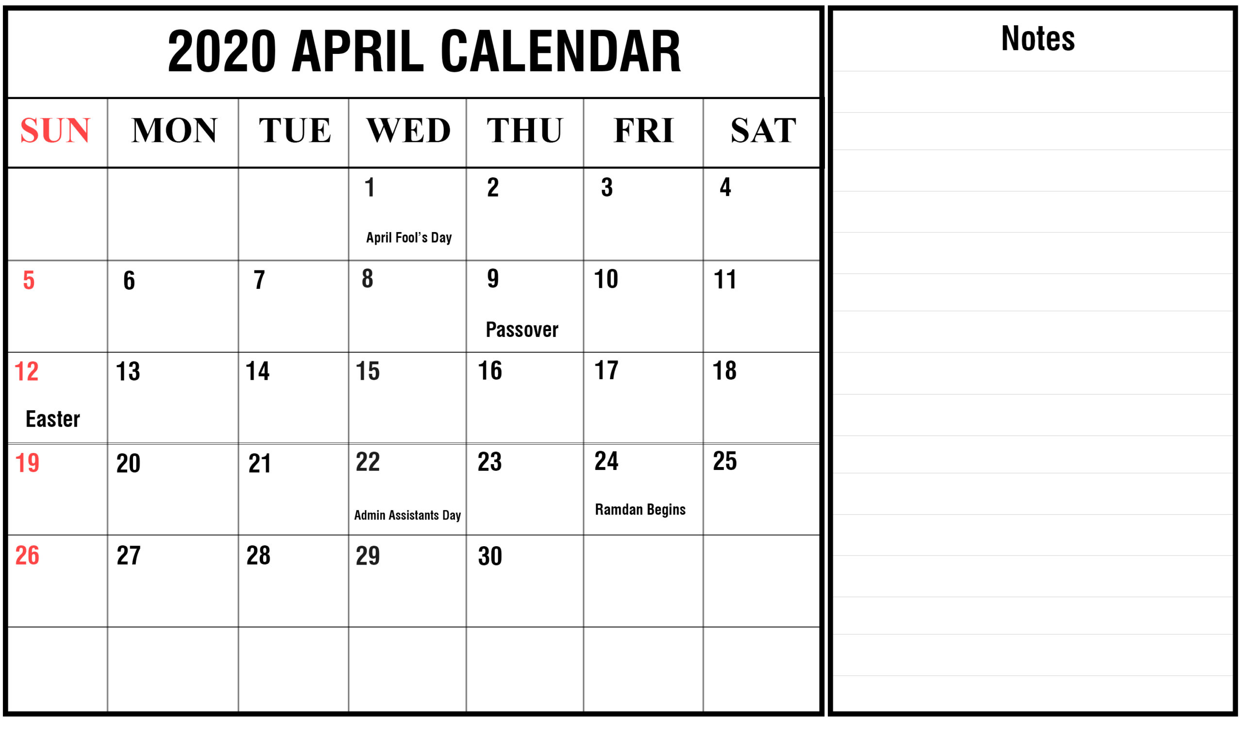 2020 Calendar You Can Type In | Printable Calendar Free