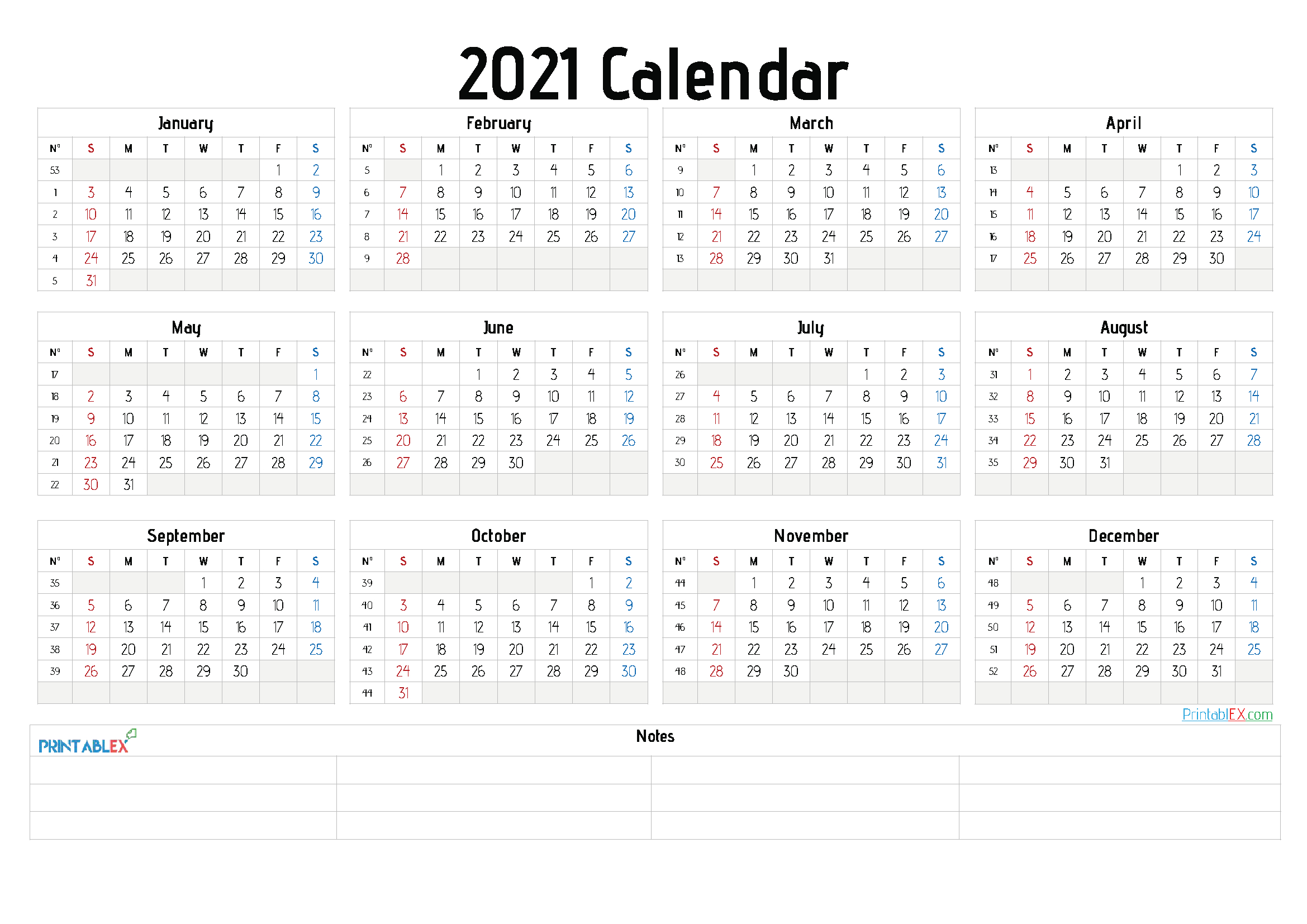 2021 Calendar Editable Free : Free 2021 Printable Calendar
