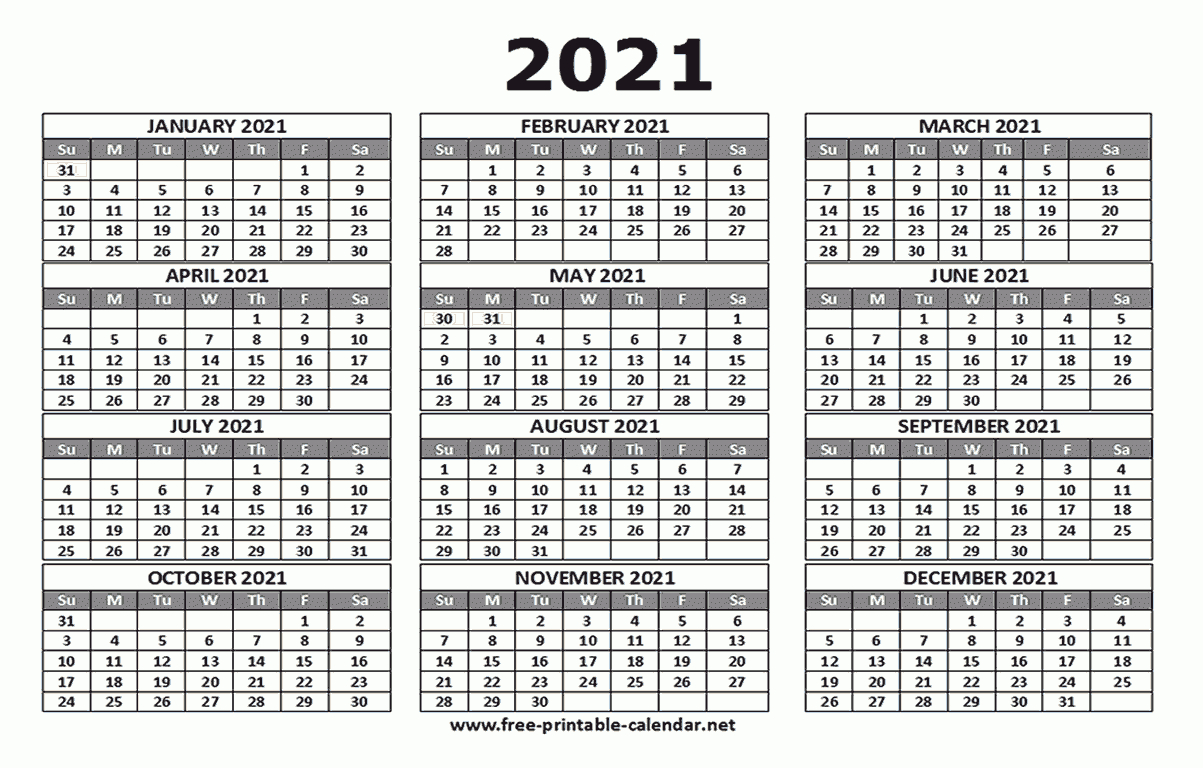 2021 Calendar Template - Download Printable Templates.