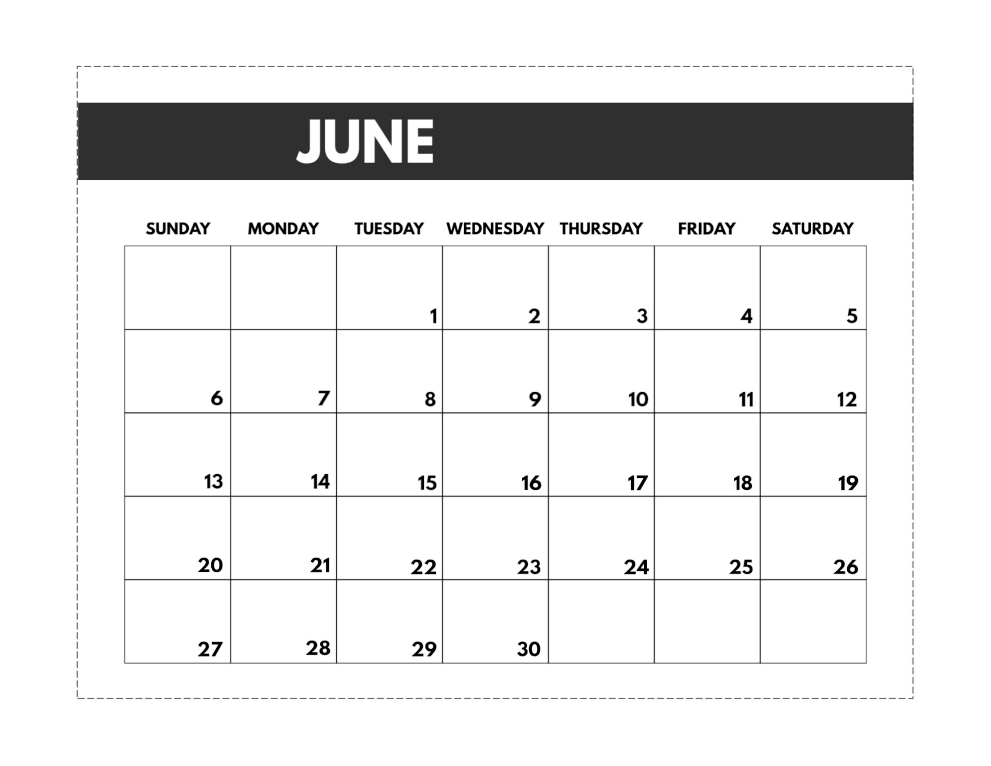2021 Free Monthly Calendar Templates | Paper Trail Design