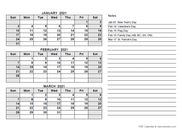 2021 Netherlands Quarterly Calendar With Holidays - Free Printable Templates