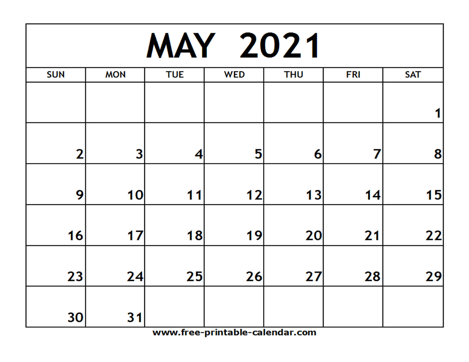 2021 Printable Calendar Free | Calendar Printables Free