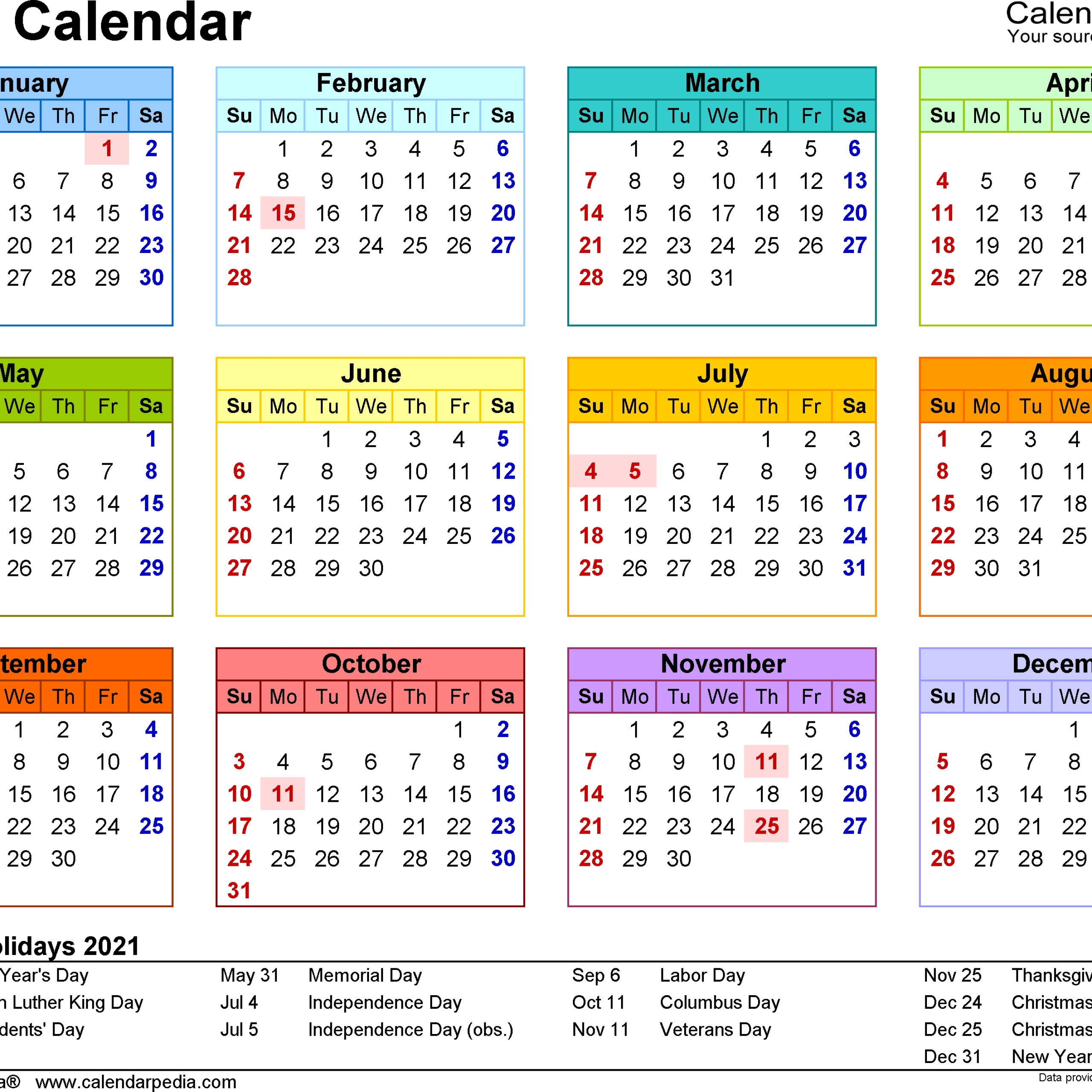 2021 Weekly Calendar Excel Free | Avnitasoni