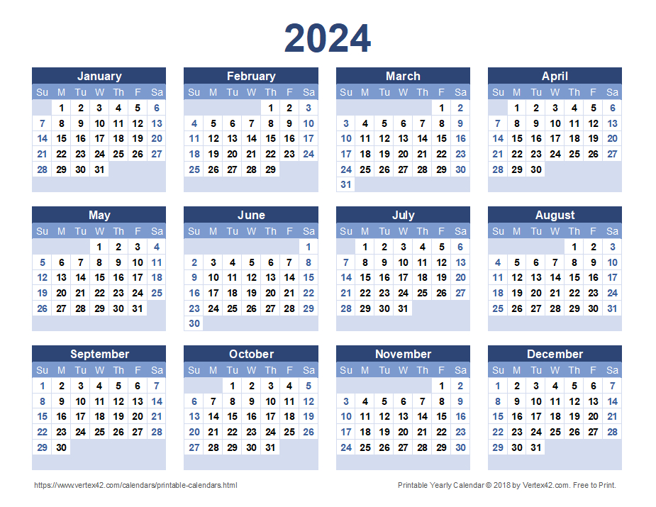 2024 Calendar Templates And Images