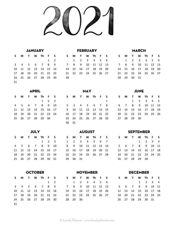 Calendar Template 2021 Printable Free | Calendar Printables Free Templates