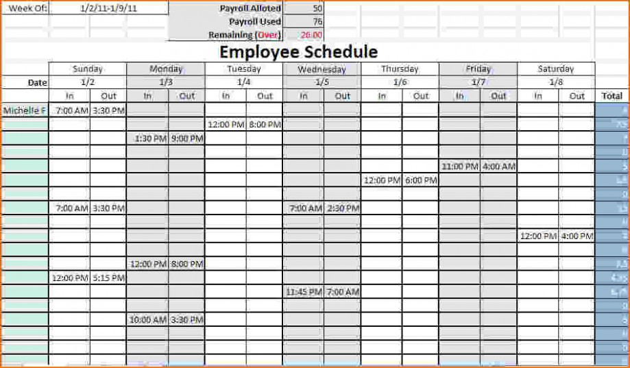 4 Week Calendar Template Excel Understand The Background