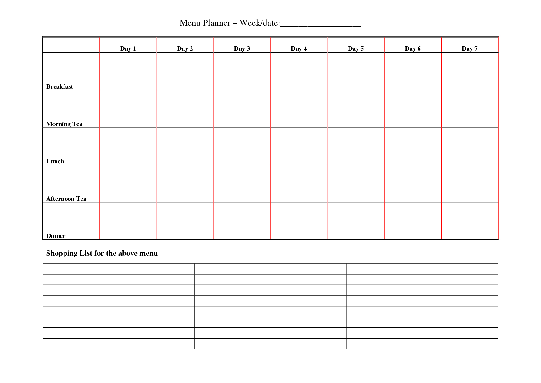 5 Days A Week Planner | Calendar For Planning