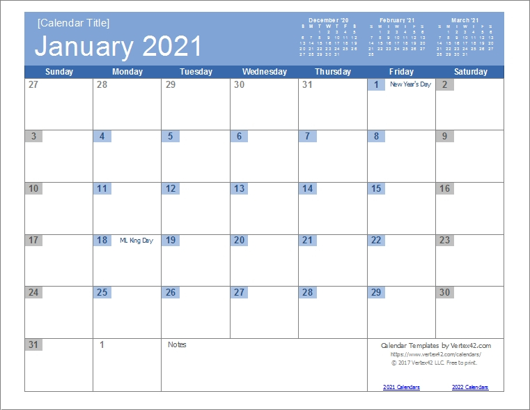 Calendar 2021 Monthly | Calvert Giving