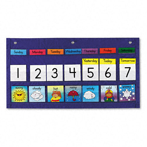 Carson Dellosa Weekly Calendar With Weather Pocket Chart 5636 Wall Calendars Office Products