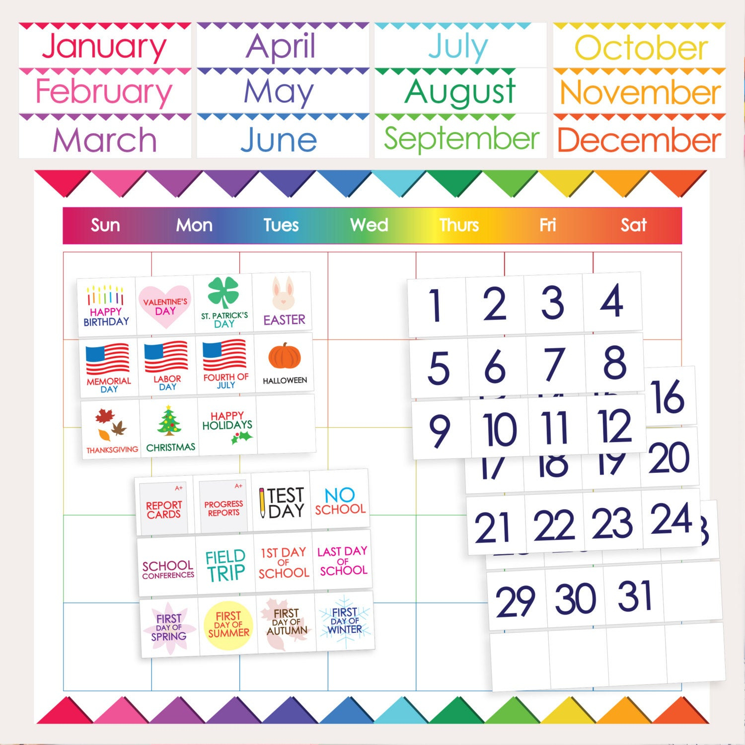 Classroom Calendar Printables - Calendar Templates