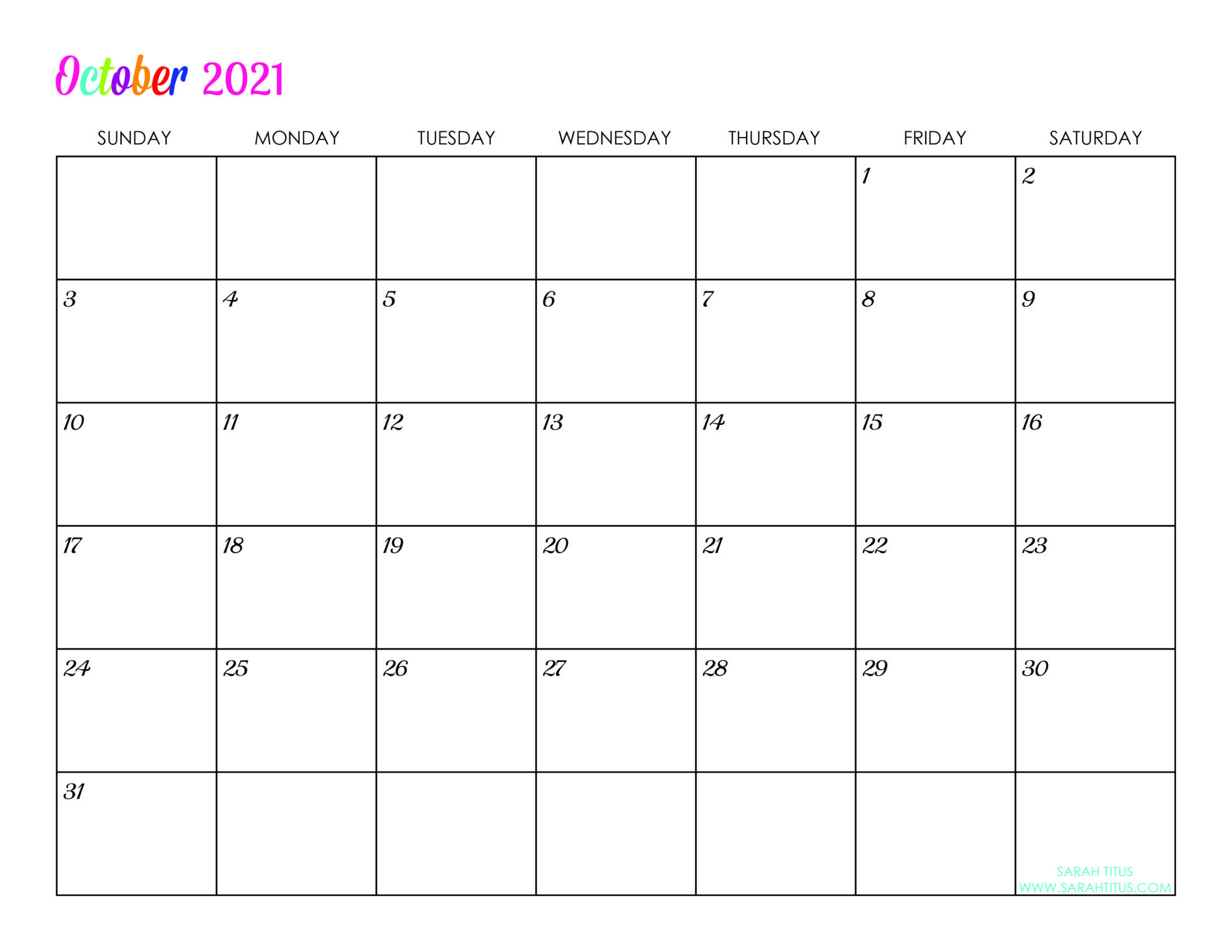 2021 Calendar Printable Editable 5448