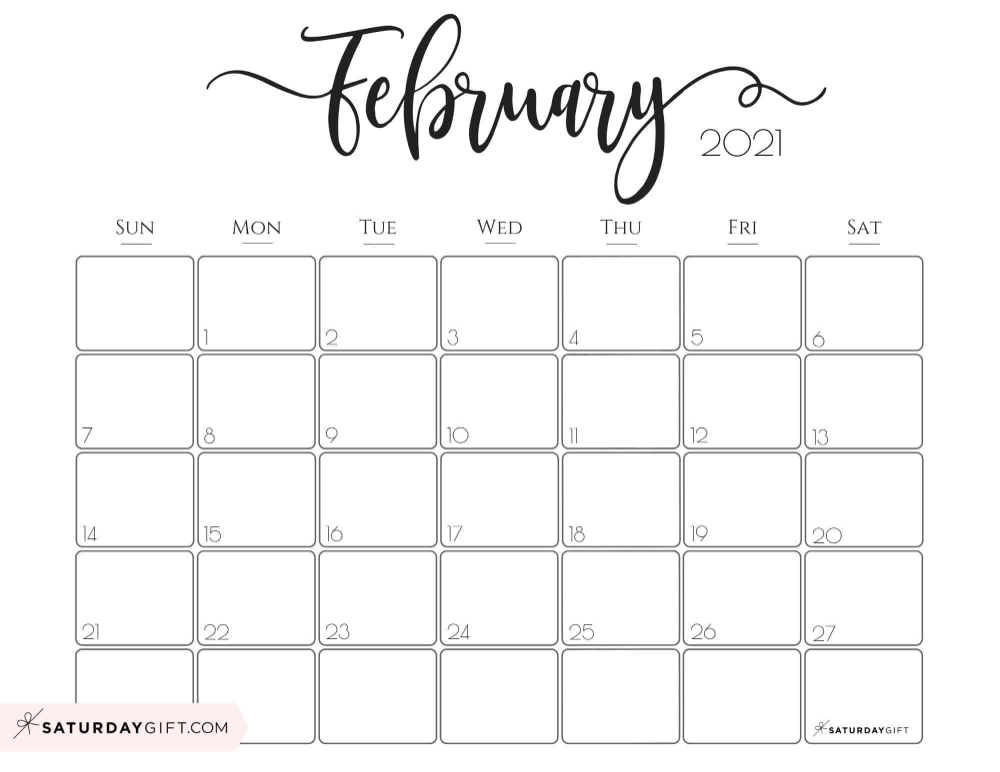 Cute 2021 Printable Calendar