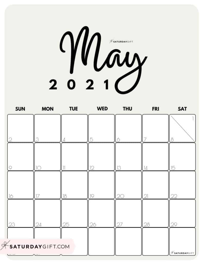 Cute May 2021 Calendar - Calendar 2021