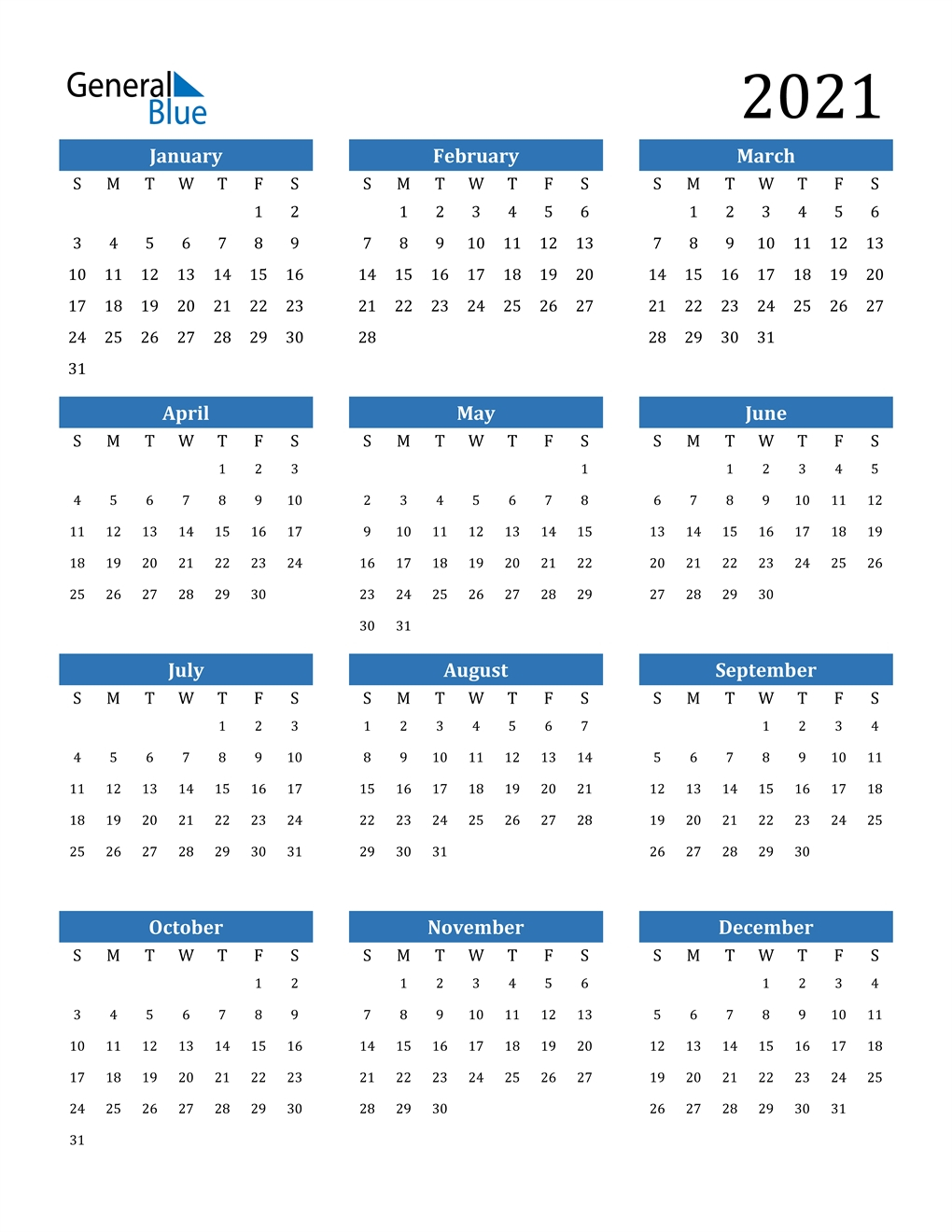 Editable Calendar Template 2021 | Calendar Template Printable