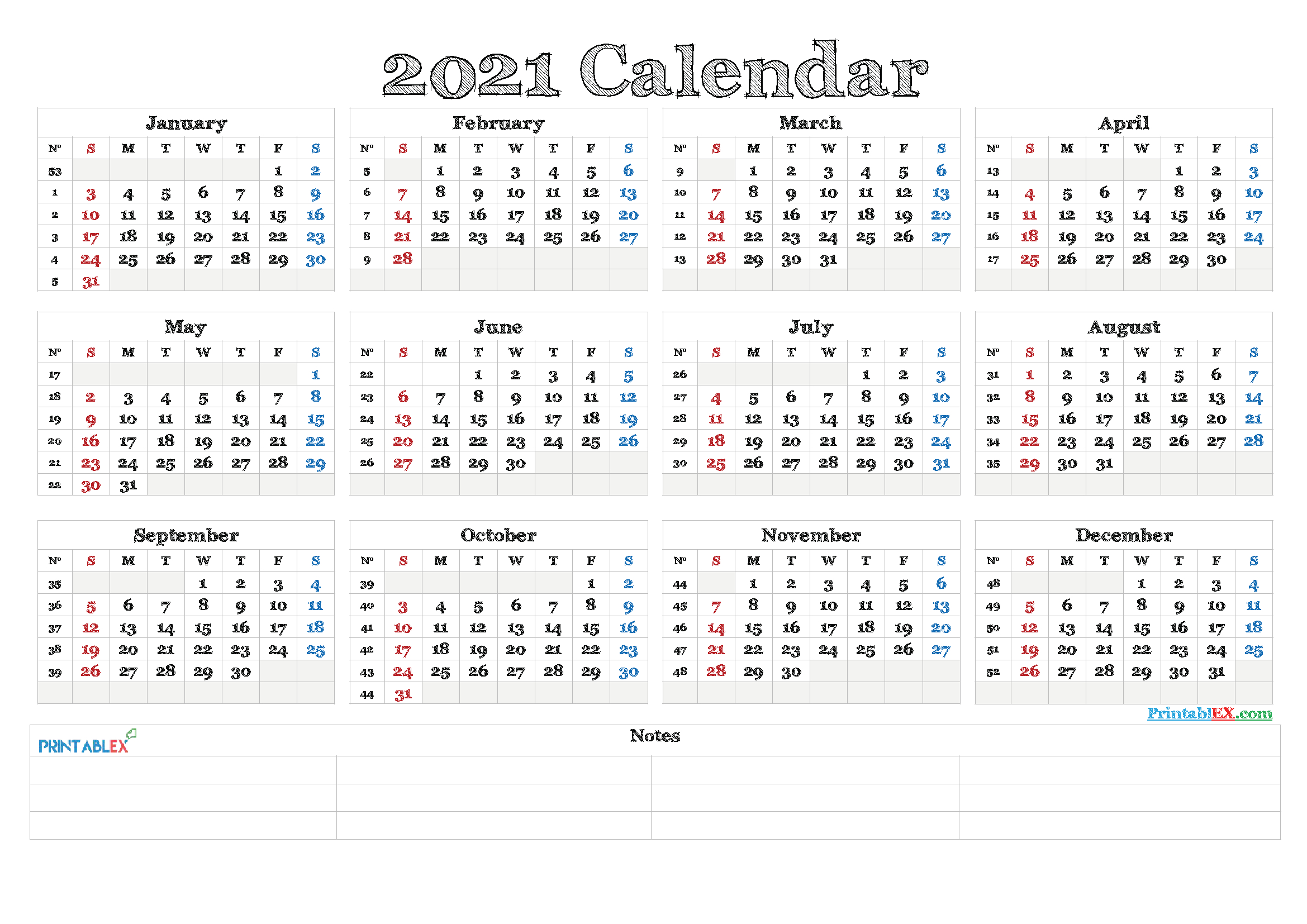 Free 2021 Yearly Calender Template : Calendar In Polish