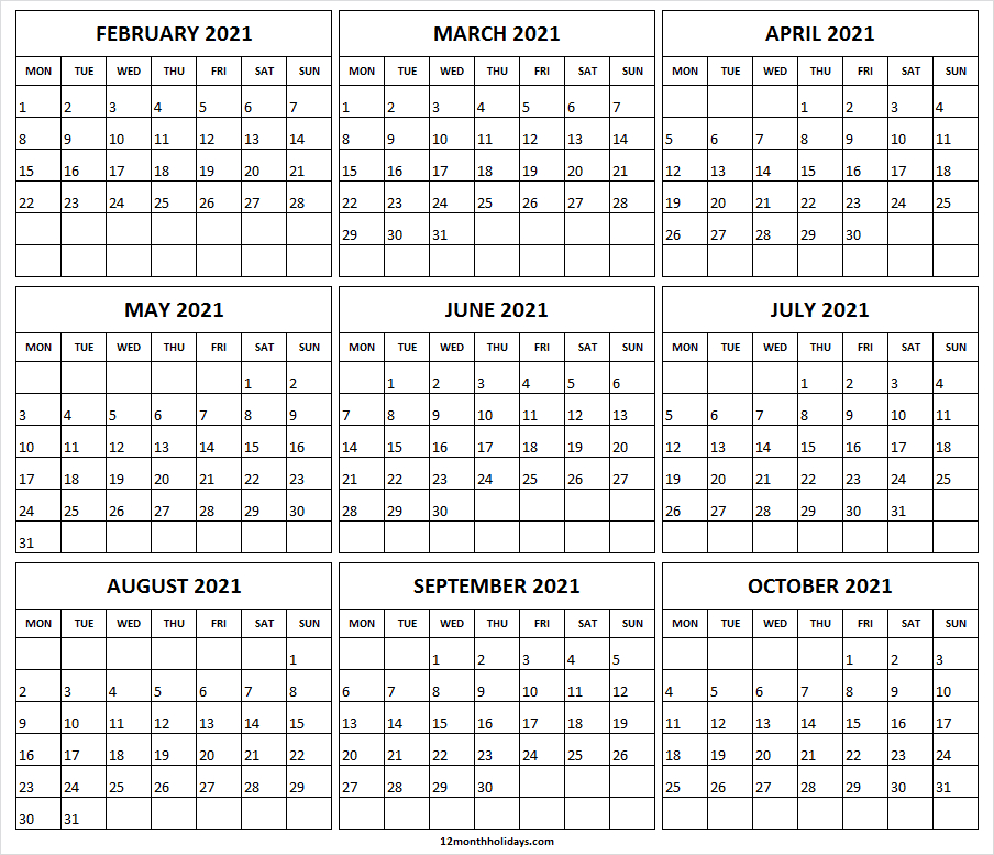 Free Editable Calendar 2021  Editable Printable Calendar