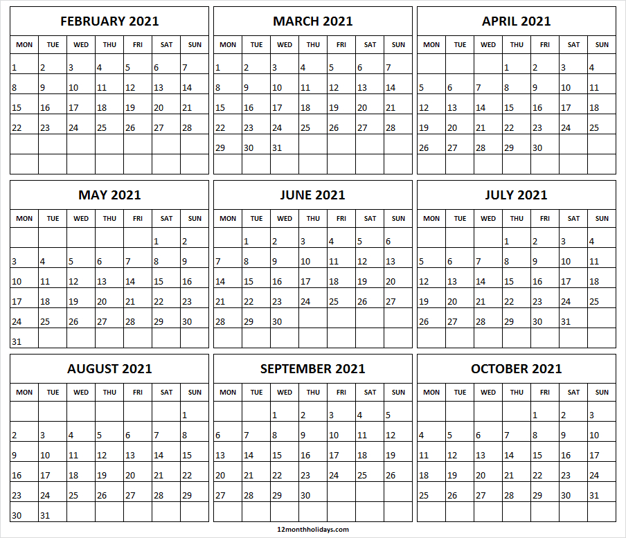 Editable Printable Calendars 2021 | Calendar Printables Free Templates